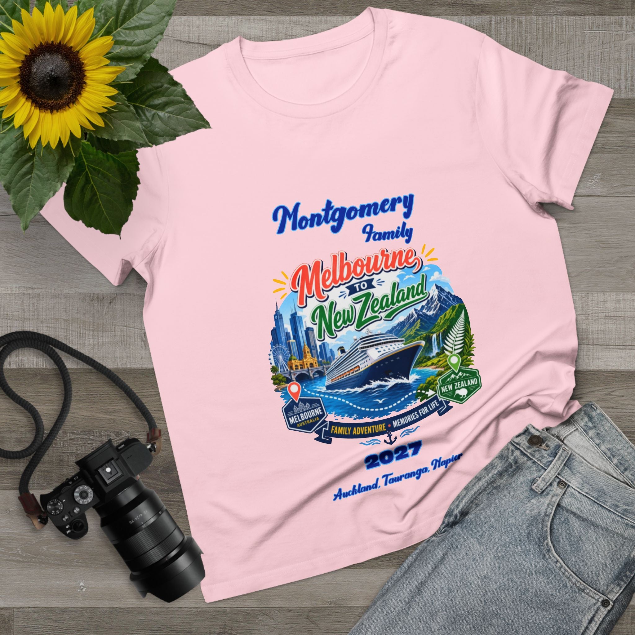 Family Cruise Souvenir Tee — Melbourne to New Zealand 2027