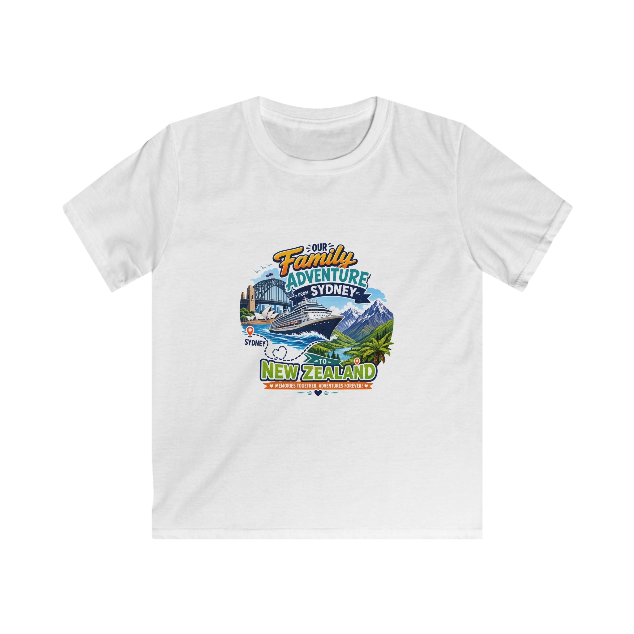 Kids Tee — 'Our Family Adventure: Sydney to New Zealand' Cruise Vacation Shirt