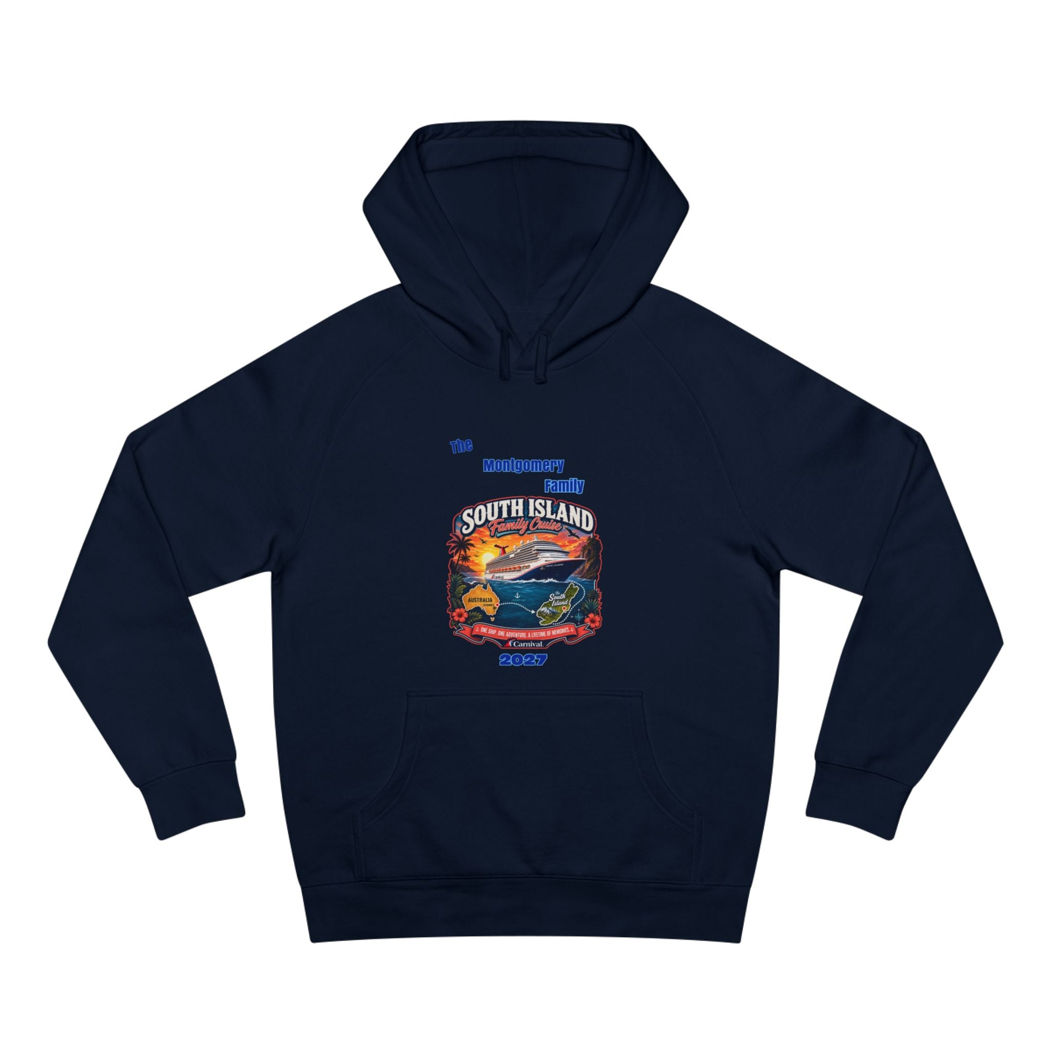 South Island 2027 Hoodie – Retro Sunset Road Trip Pullover