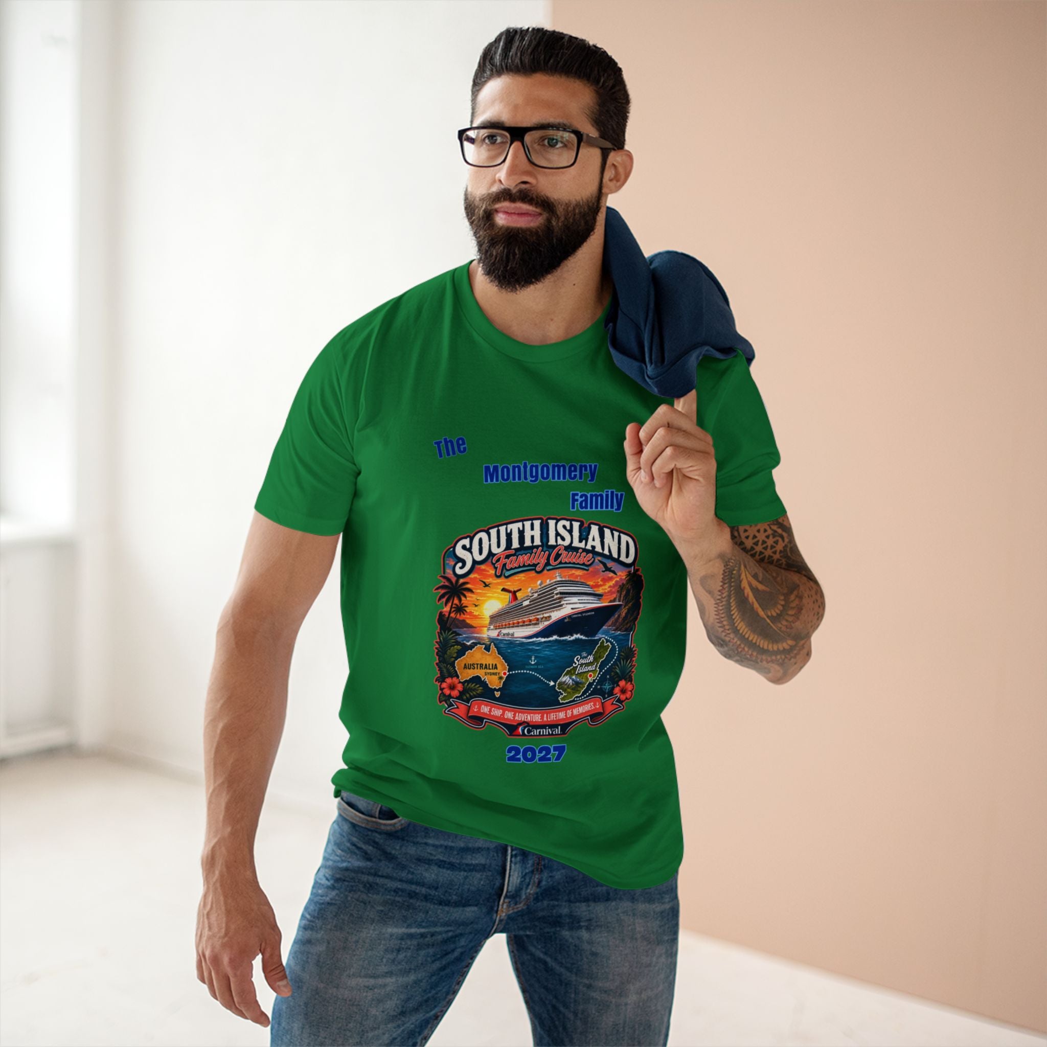South Island Family Cruise 2027 T‑Shirt — Personalized Montgomery Vacation Tee