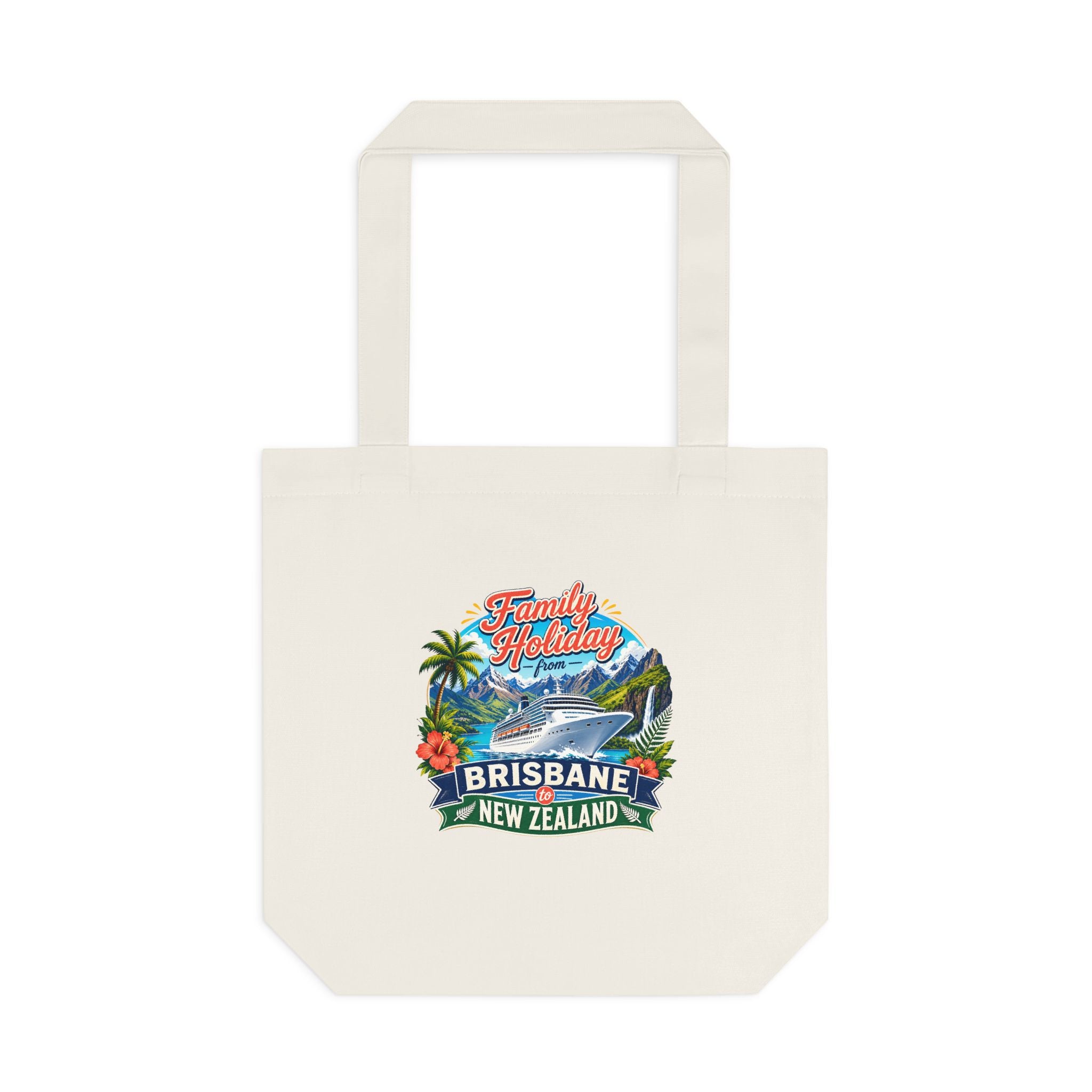 Brisbane New Zealand Beach Tote Bag – Family Holiday Souvenir Cotton Tote