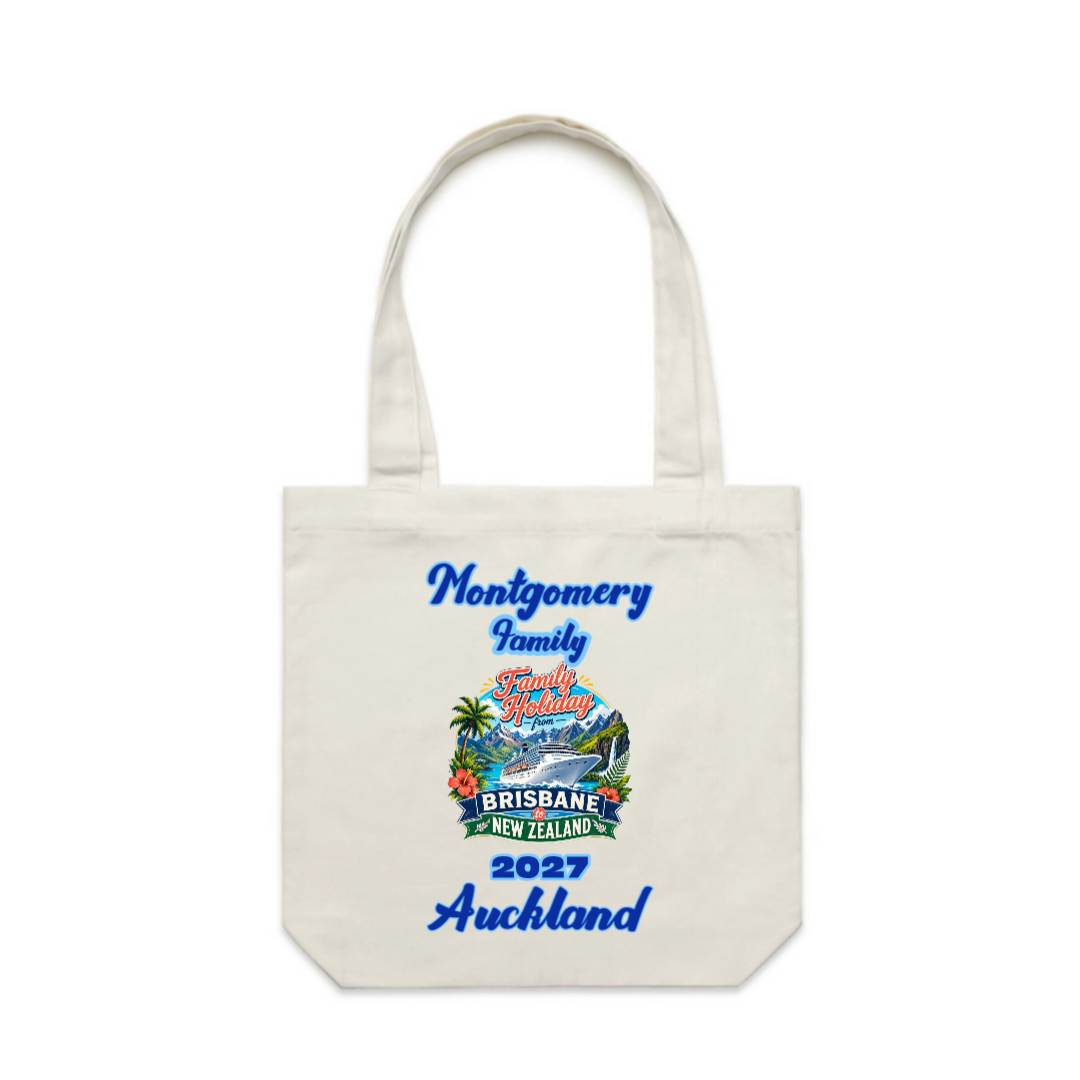 Personalised AS Colour Carrie Tote Bag – Cruise Keepsake