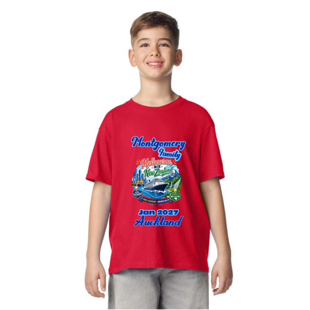 Personalised Kids’ Melbourne to New Zealand Cruise T-Shirt | MadDuck