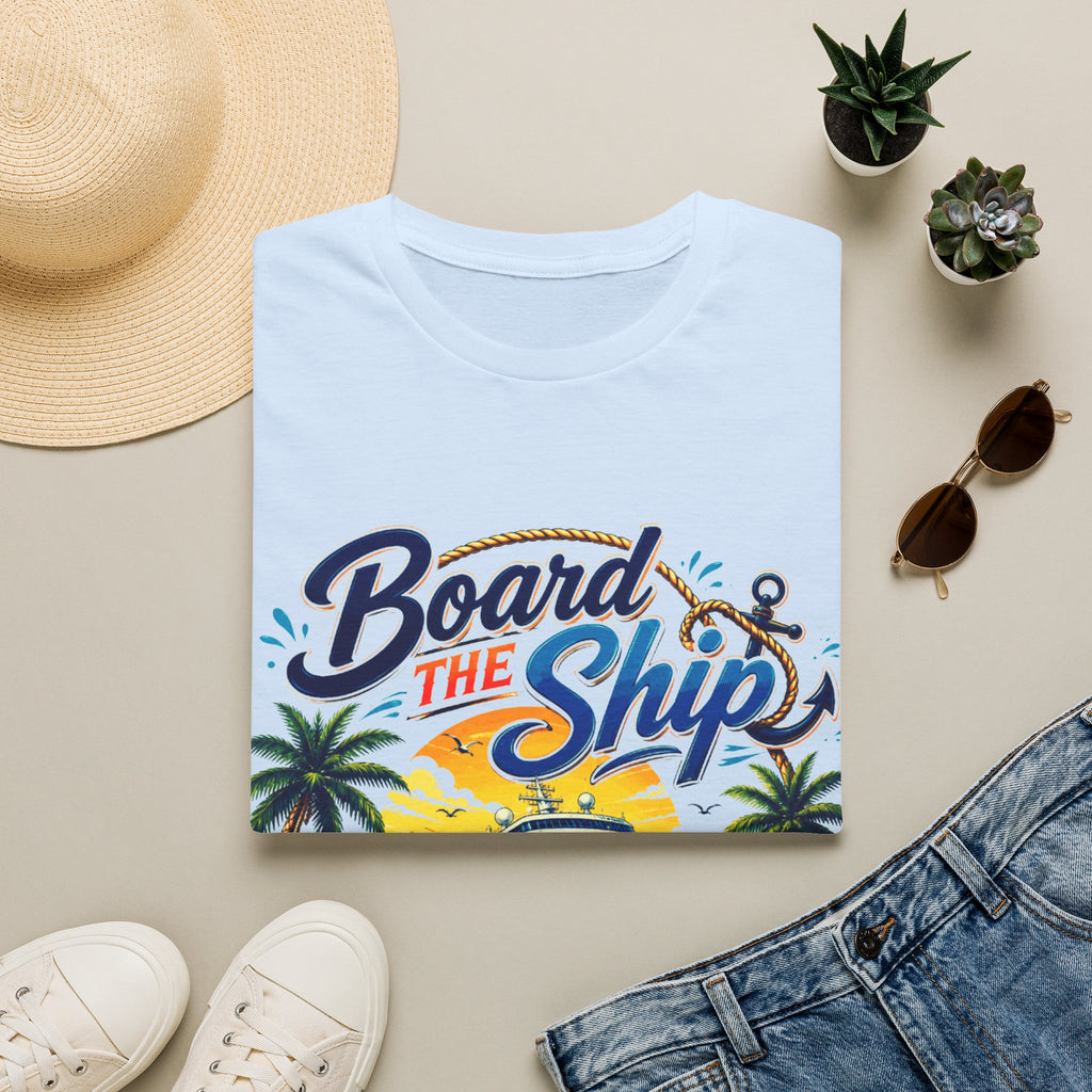 Cruise Vacation T-Shirt — "Board the Ship" Tropical Grad Trip Tee