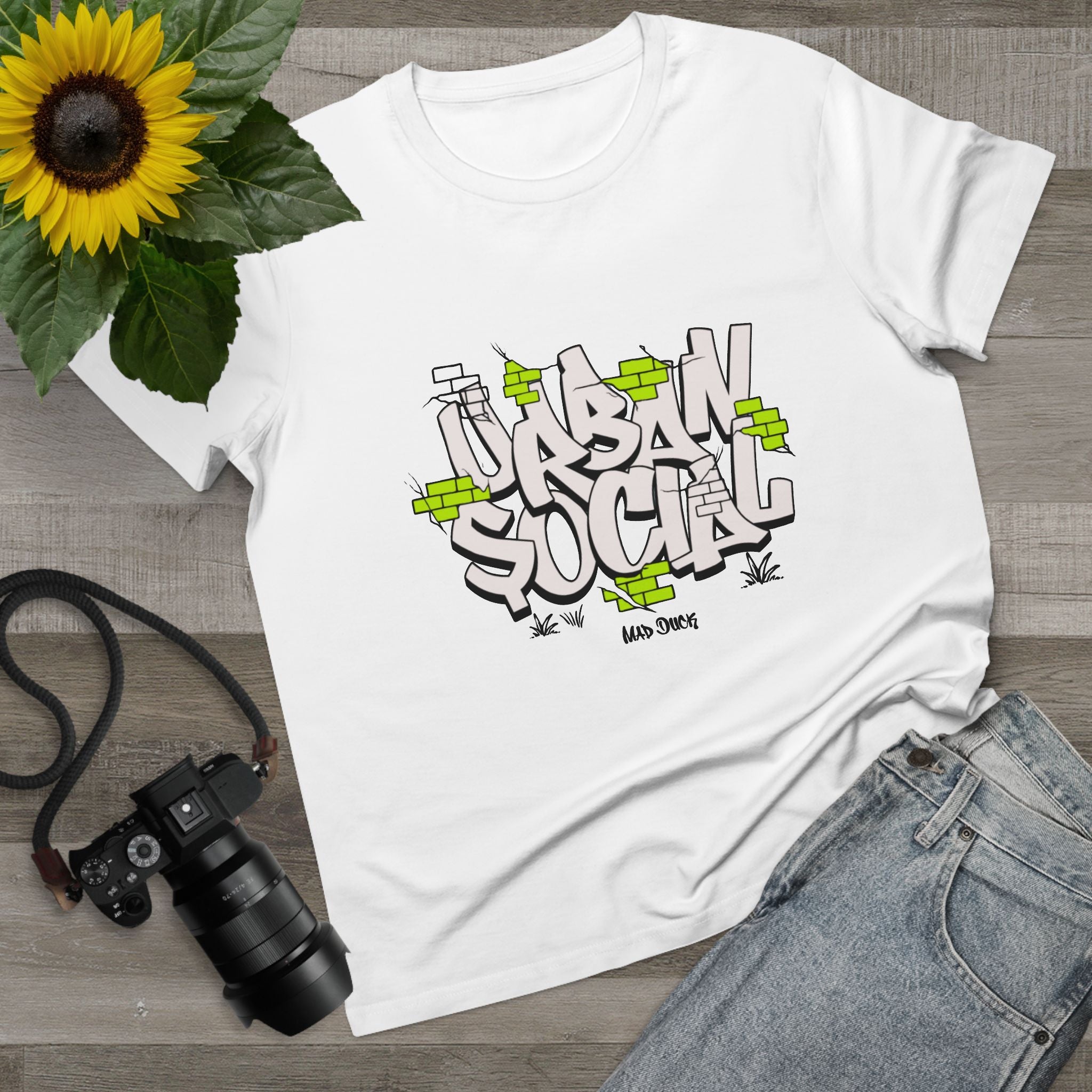 Urban Social Women’s Streetwear Tee | Graffiti Design
