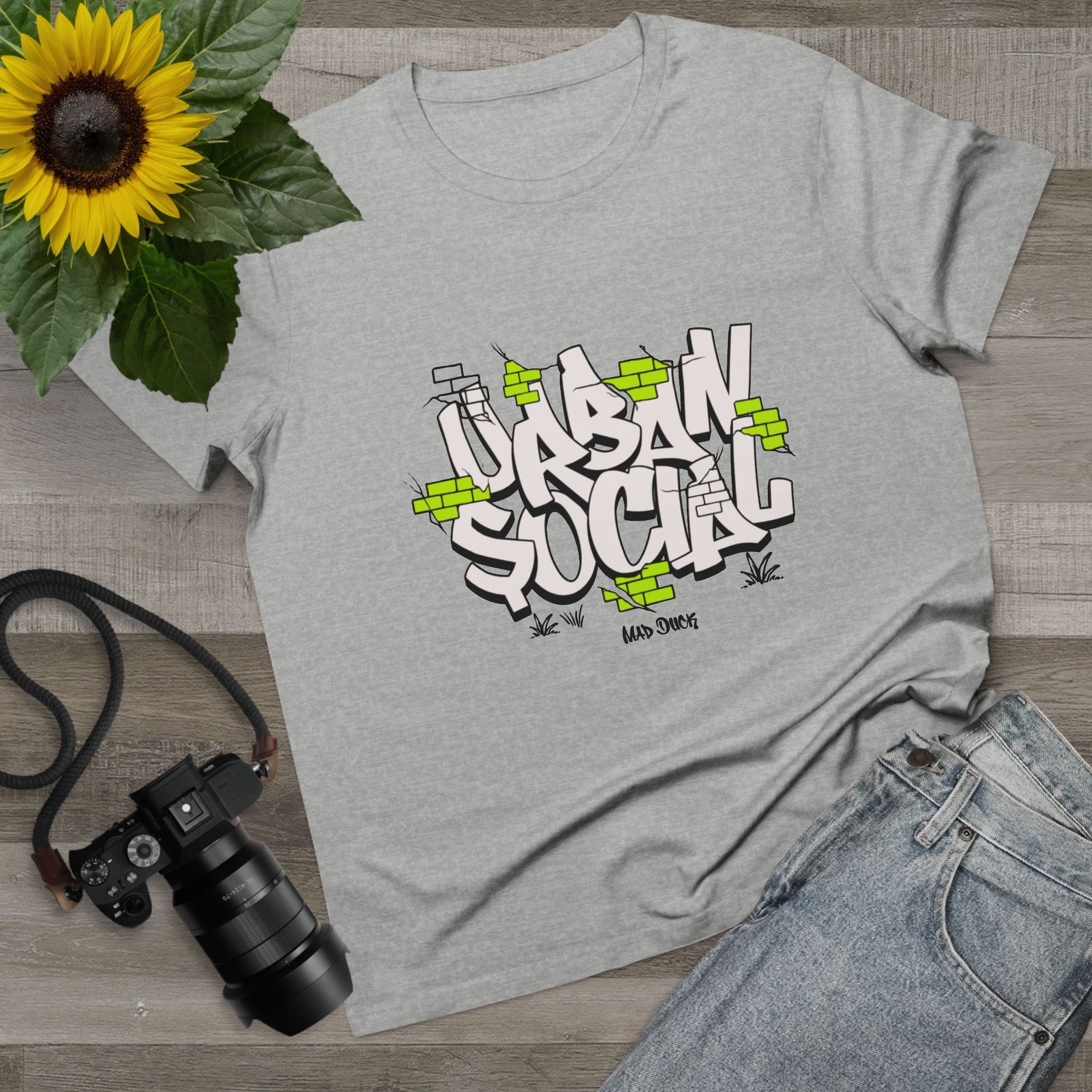 Urban Social Women’s Streetwear Tee | Graffiti Design
