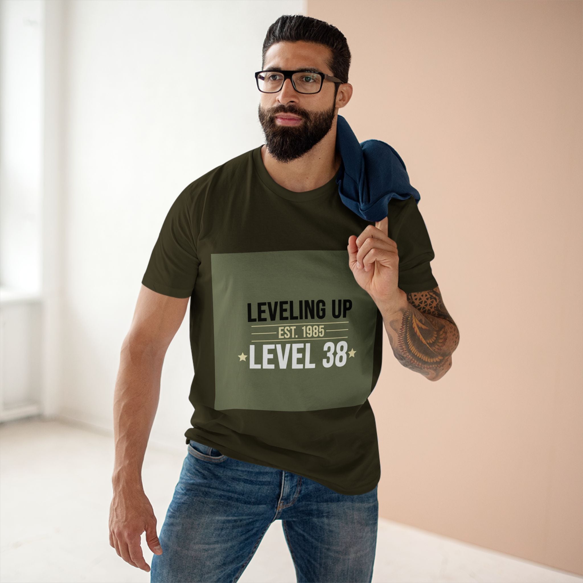 Men's Birthday Tee - Leveling Up Est. xxxx