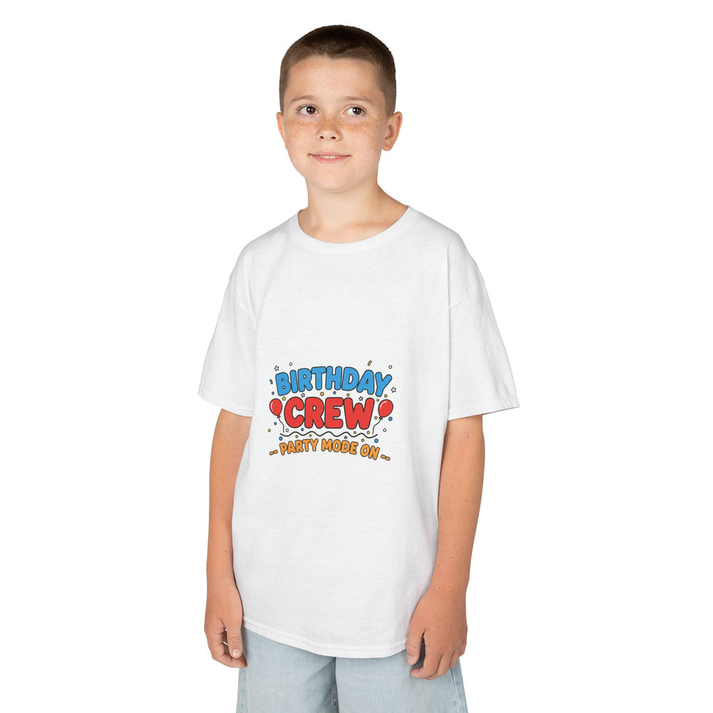 Birthday Crew Kids Tee — "Birthday Crew" Graphic Shirt for Kids