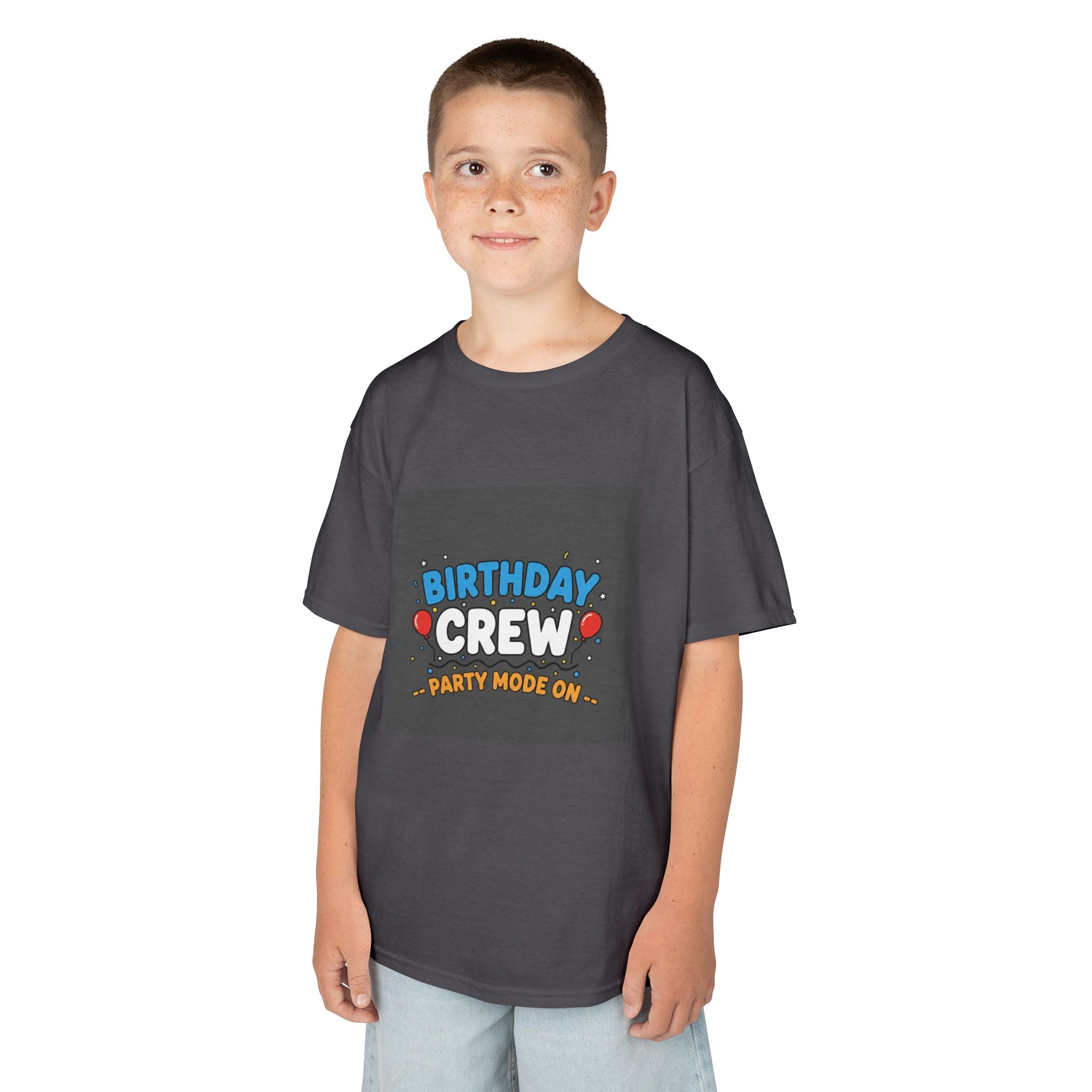 Birthday Crew Kids Tee — "Birthday Crew" Graphic Shirt for Kids