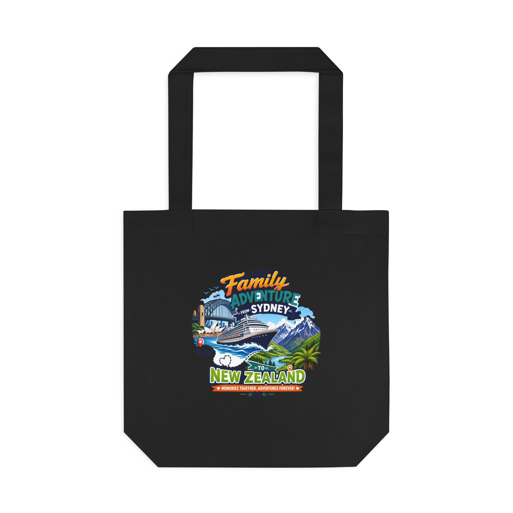 New Zealand Family Adventure Tote Bag – Sydney & NZ Travel Souvenir Cotton Tote