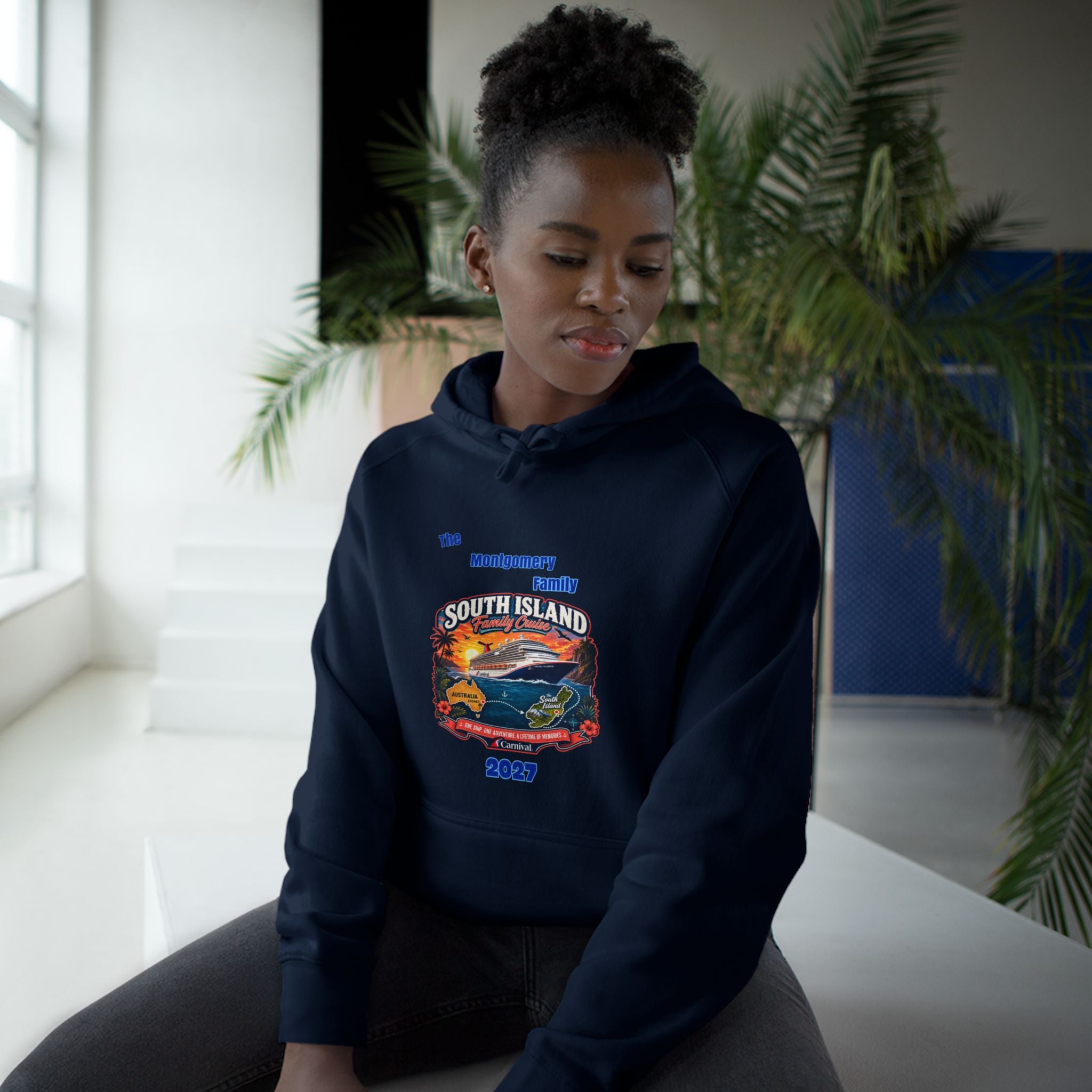 South Island 2027 Hoodie – Retro Sunset Road Trip Pullover