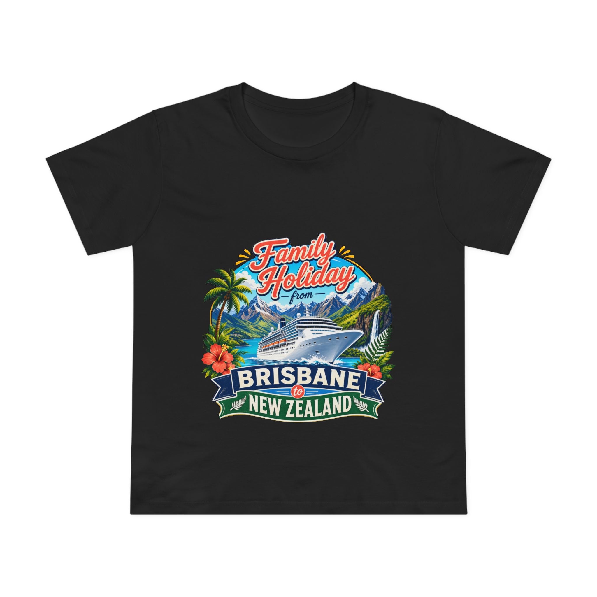 Family Holiday Tee — Brisbane New Zealand Cruise Souvenir