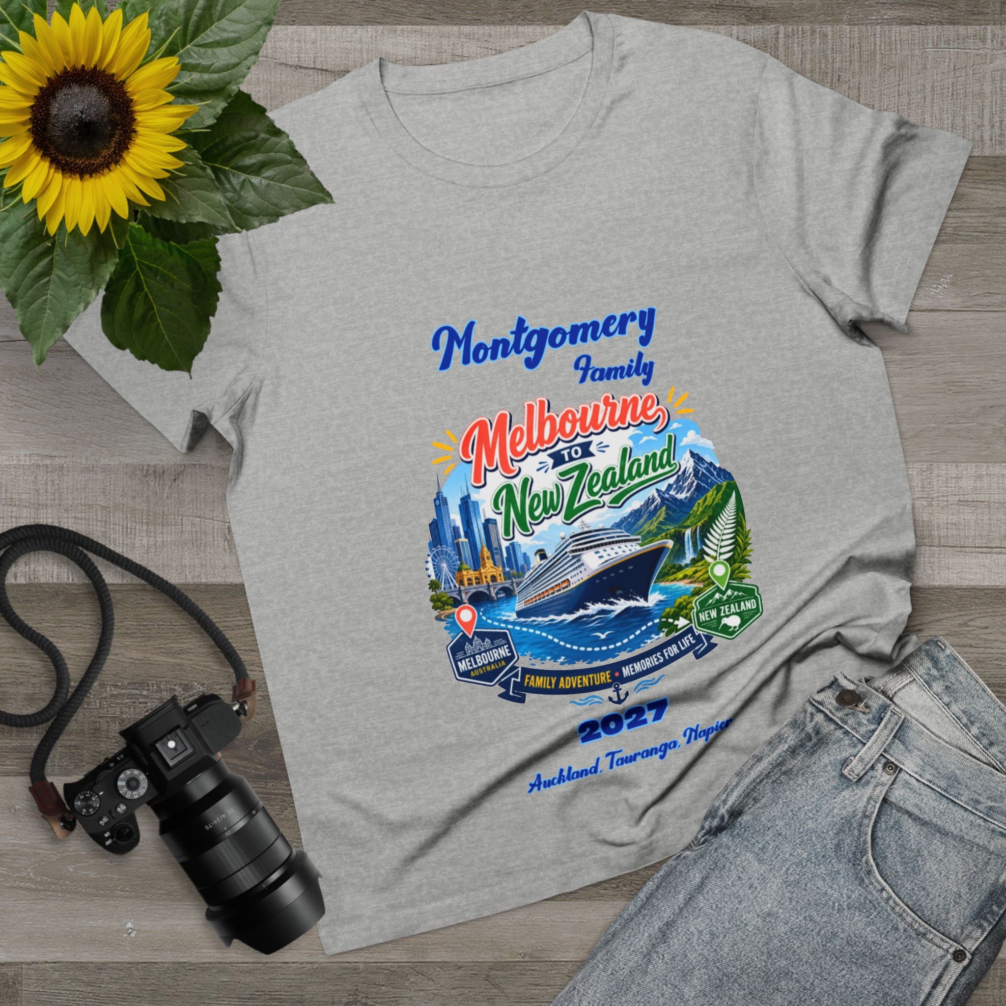 Family Cruise Souvenir Tee — Melbourne to New Zealand 2027