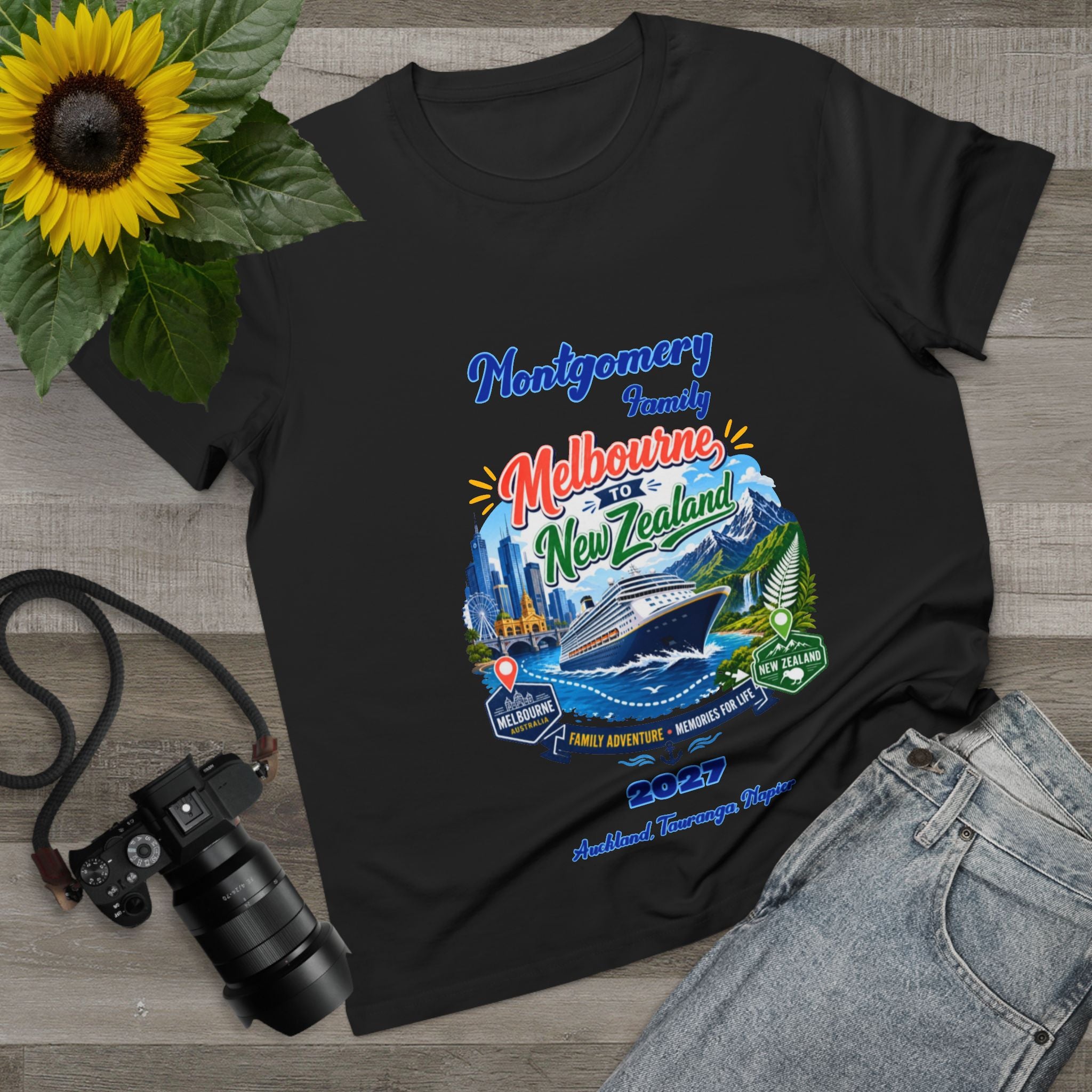 Family Cruise Souvenir Tee — Melbourne to New Zealand 2027