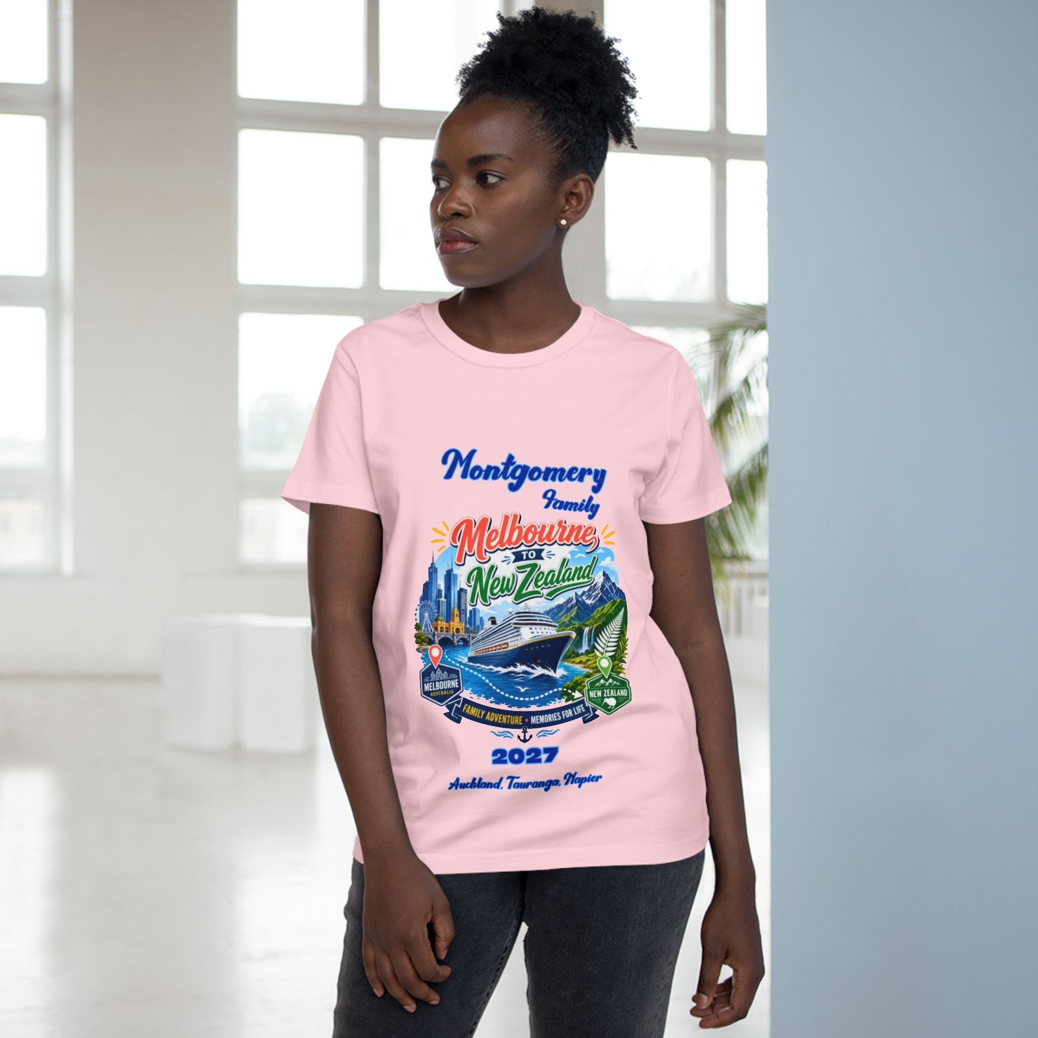 Family Cruise Souvenir Tee — Melbourne to New Zealand 2027