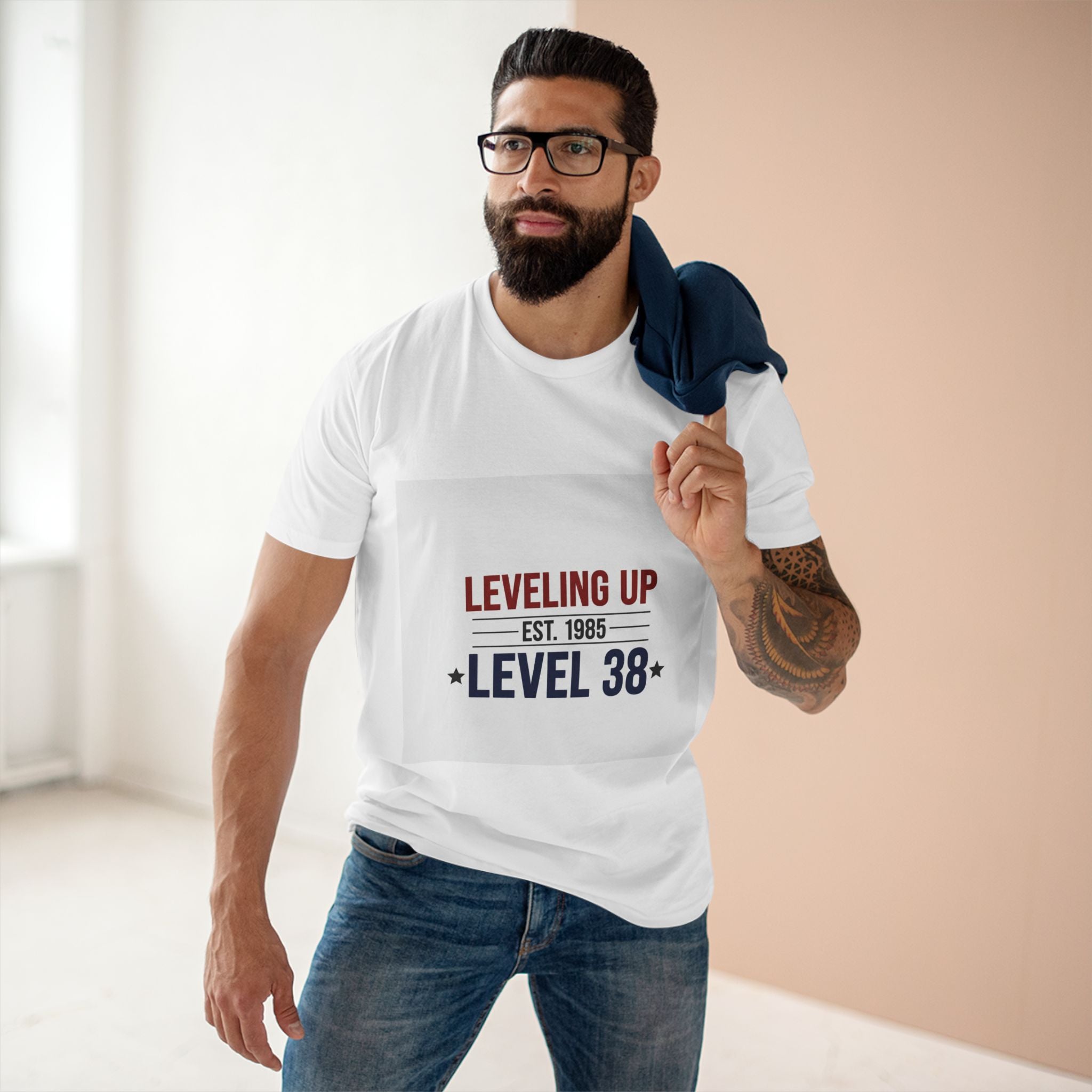 Men's Birthday Tee - Leveling Up Est. xxxx