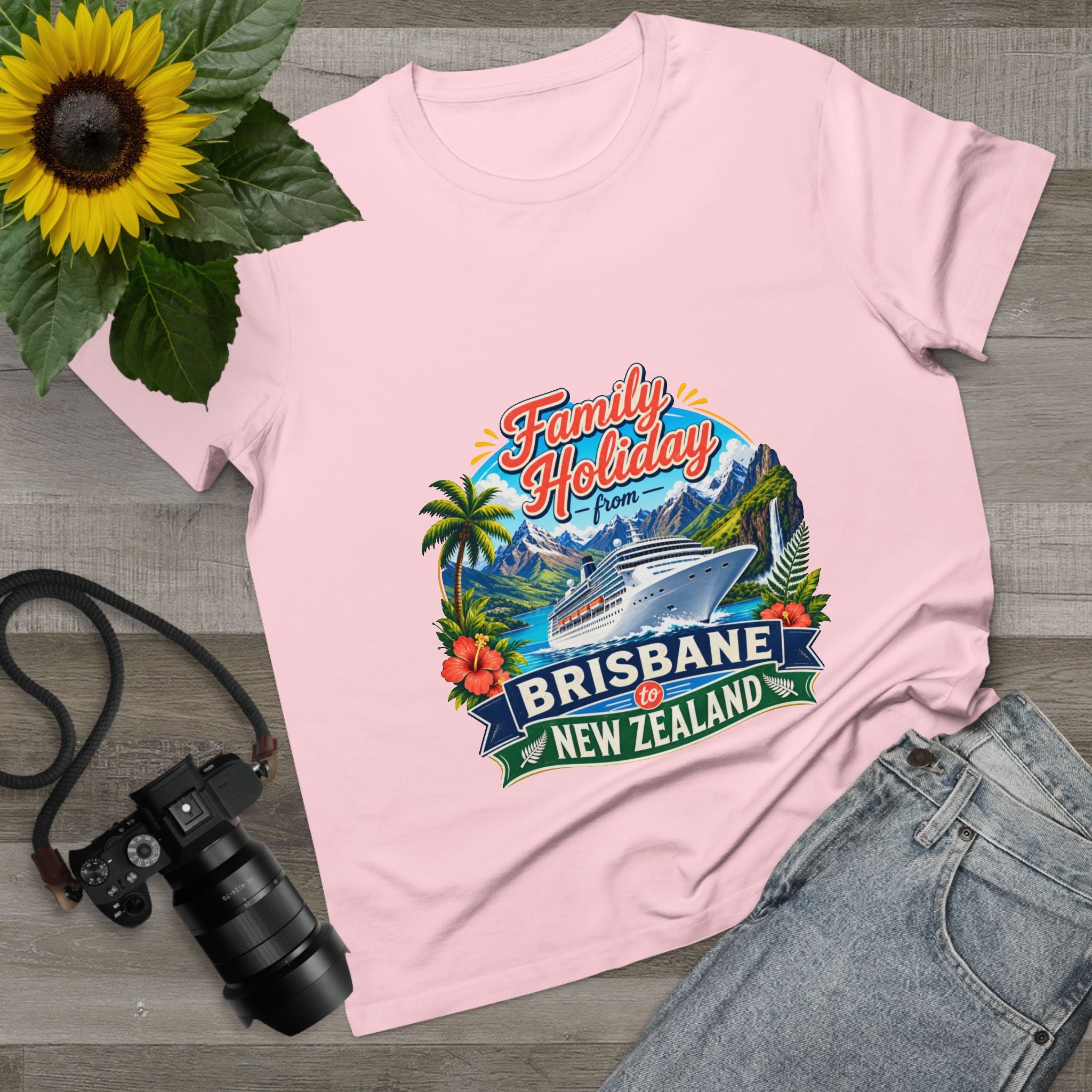 Family Holiday Tee — Brisbane New Zealand Cruise Souvenir