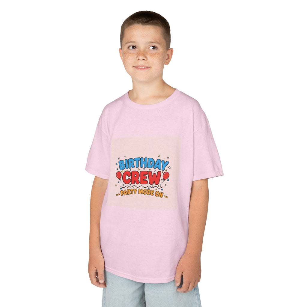 Birthday Crew Kids Tee — "Birthday Crew" Graphic Shirt for Kids