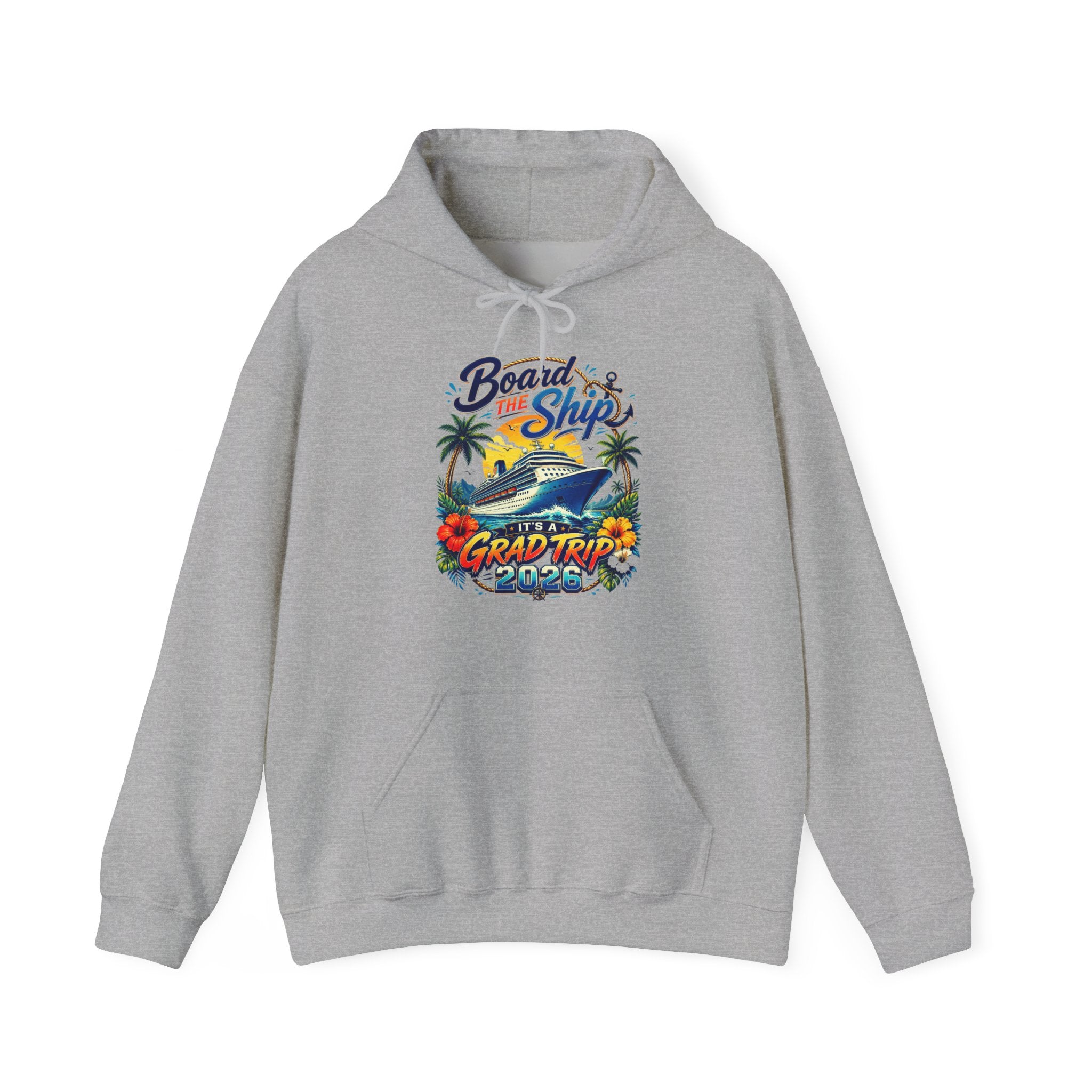 Cruise Vibes Hoodie — "Board the Ship" Grad Trip Graphic Sweatshirt