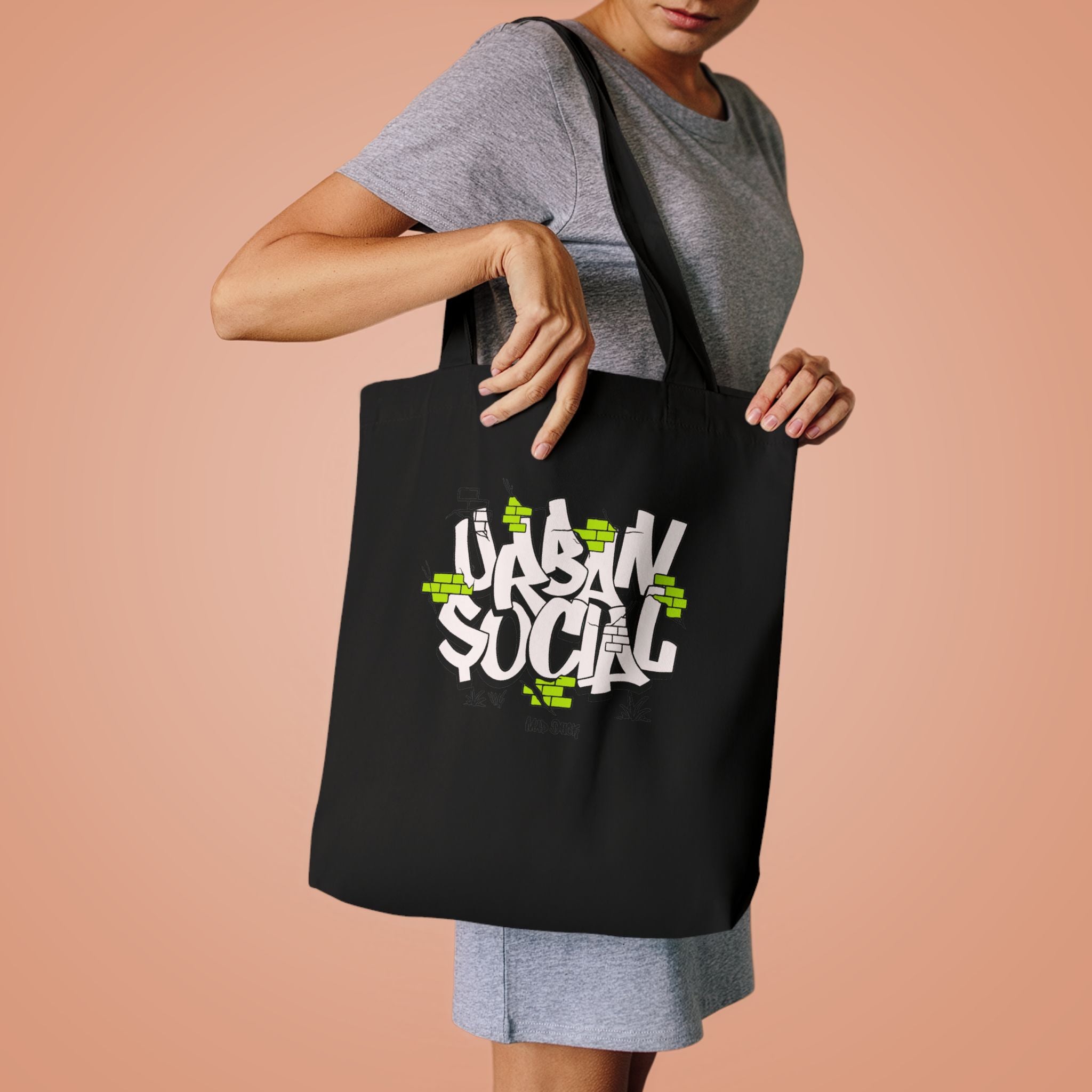 Urban Social Cotton Tote Bag | Graffiti Streetwear