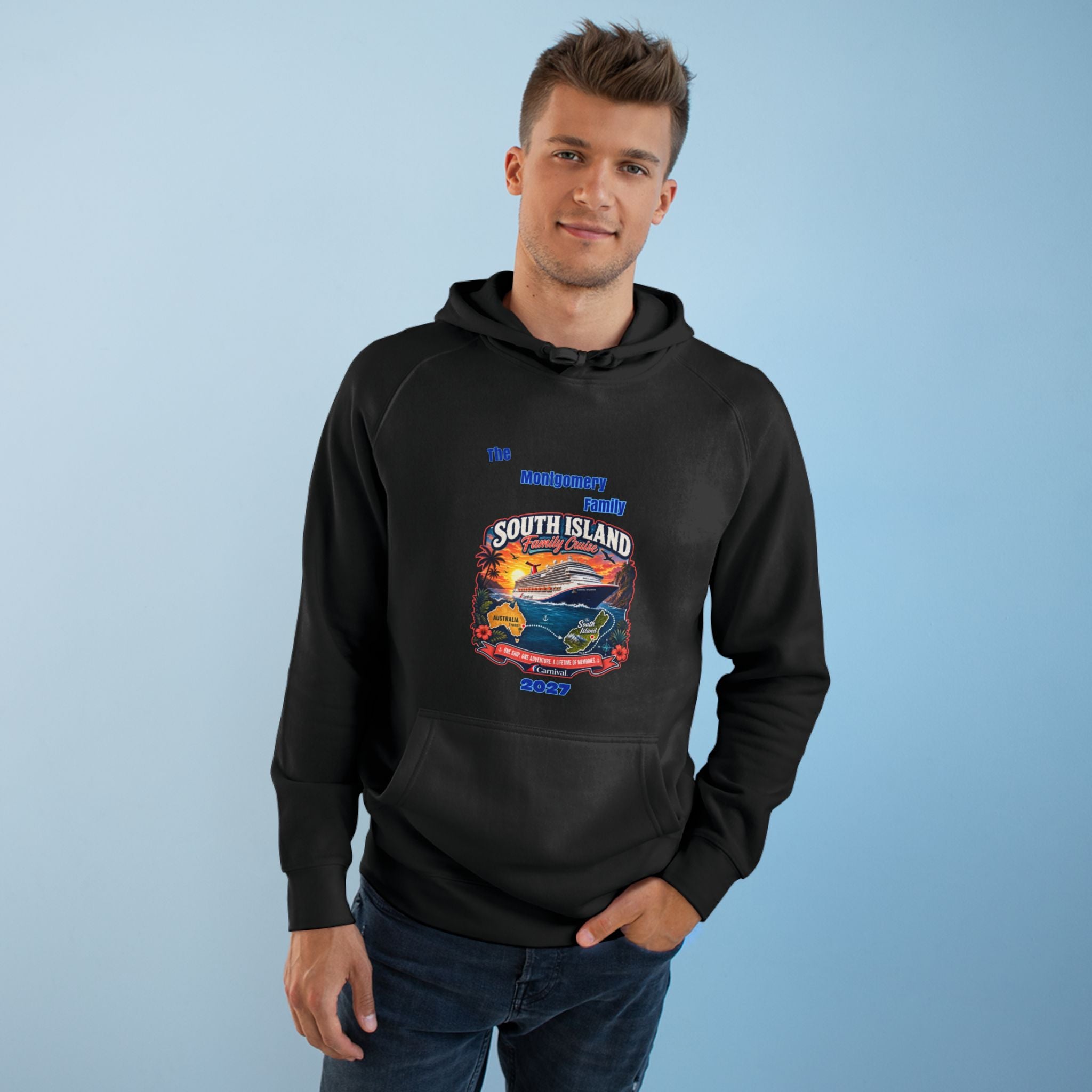 South Island 2027 Hoodie – Retro Sunset Road Trip Pullover