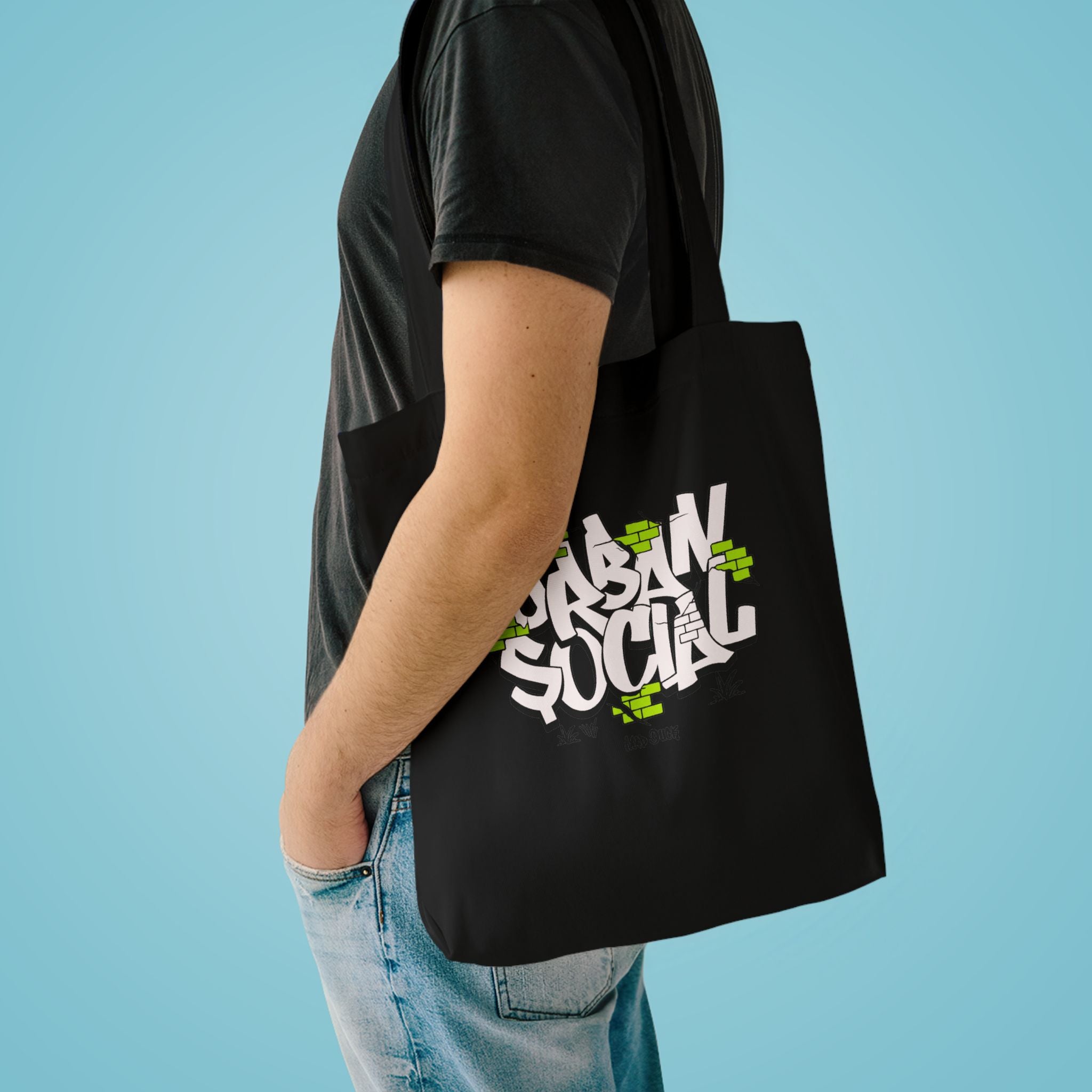 Urban Social Cotton Tote Bag | Graffiti Streetwear