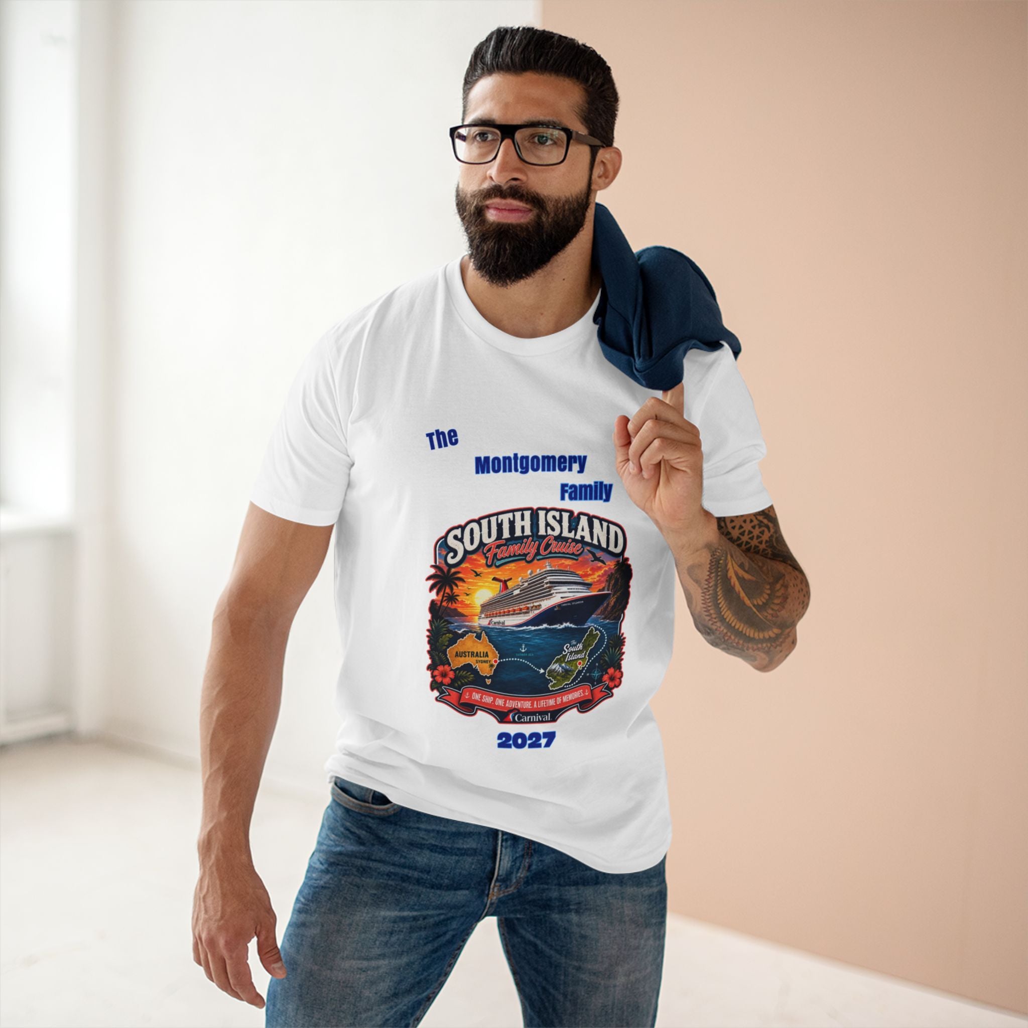 South Island Family Cruise 2027 T‑Shirt — Personalized Montgomery Vacation Tee