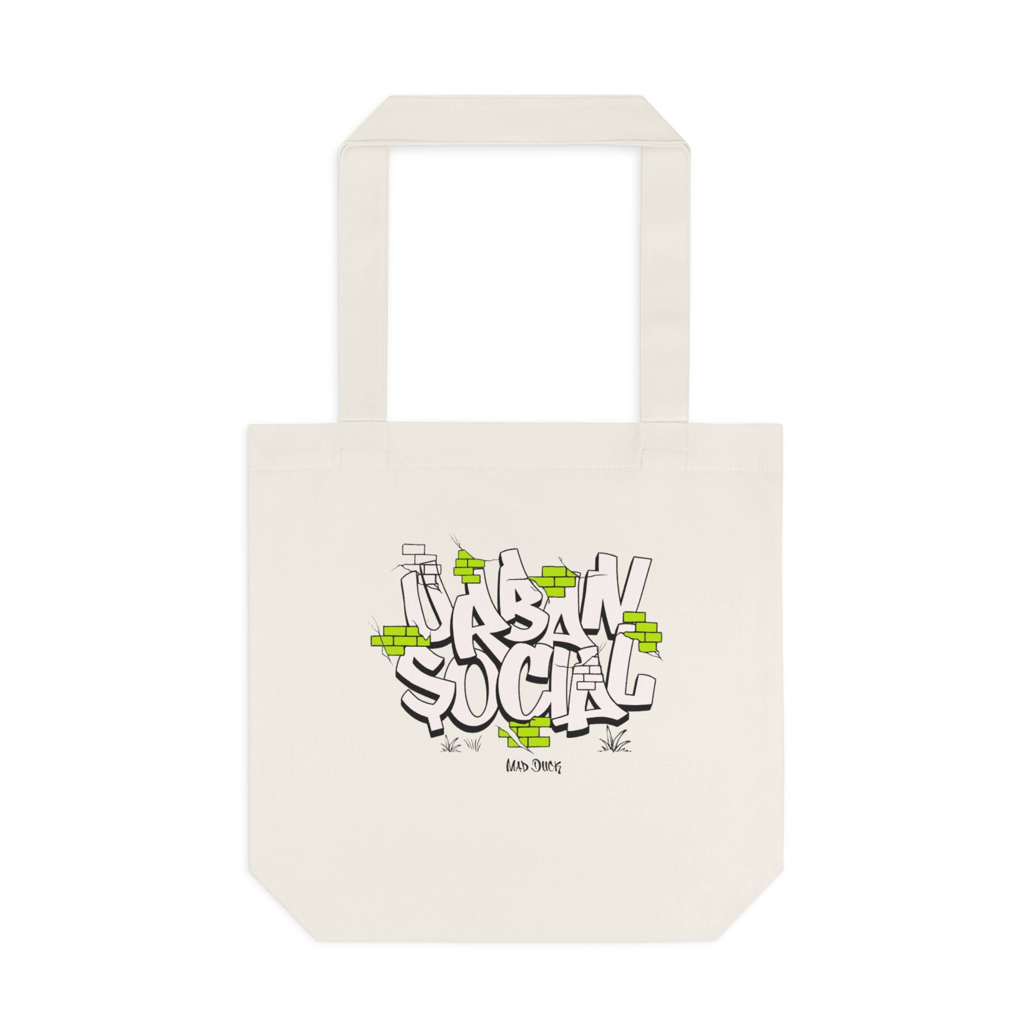 Urban Social Cotton Tote Bag | Graffiti Streetwear