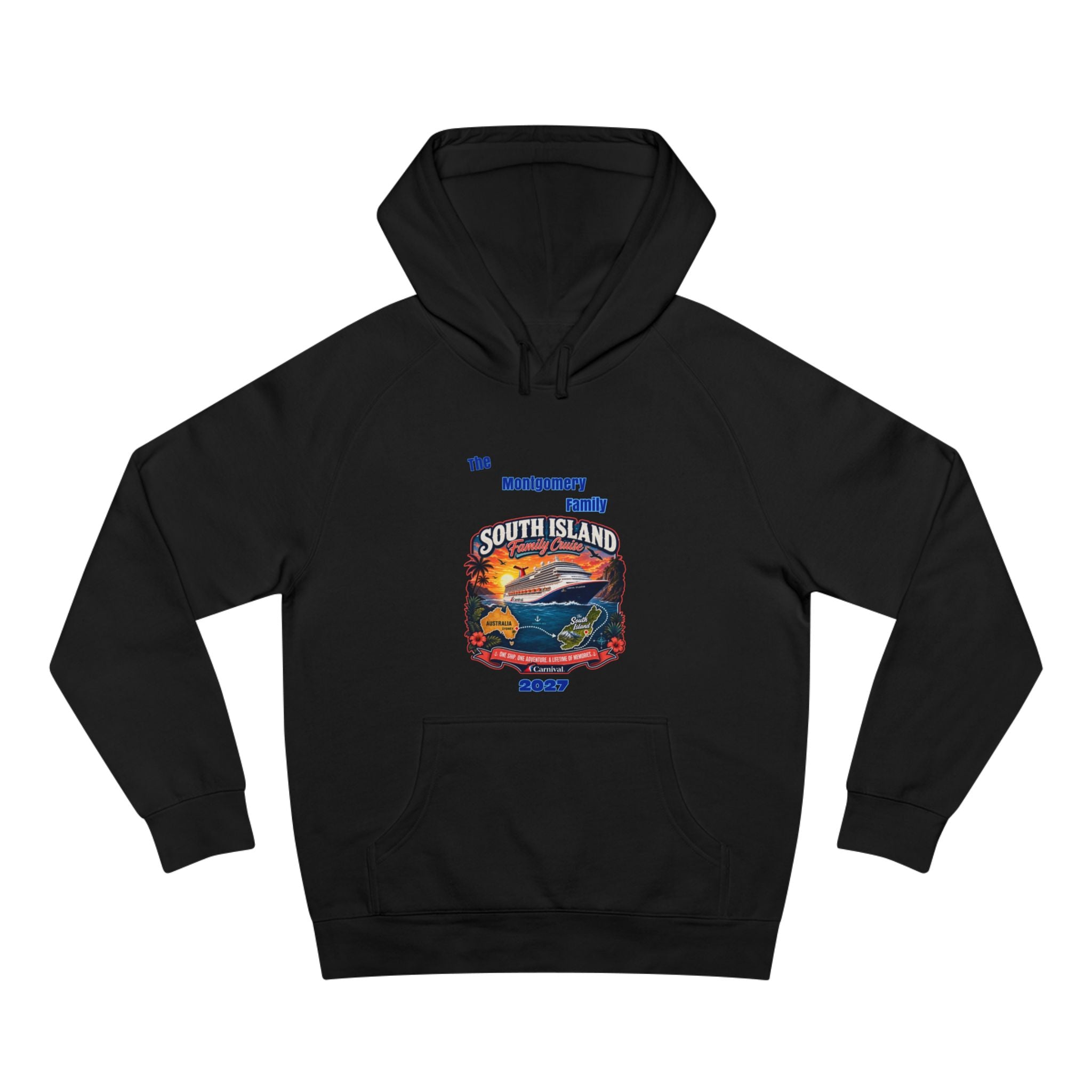 South Island 2027 Hoodie – Retro Sunset Road Trip Pullover