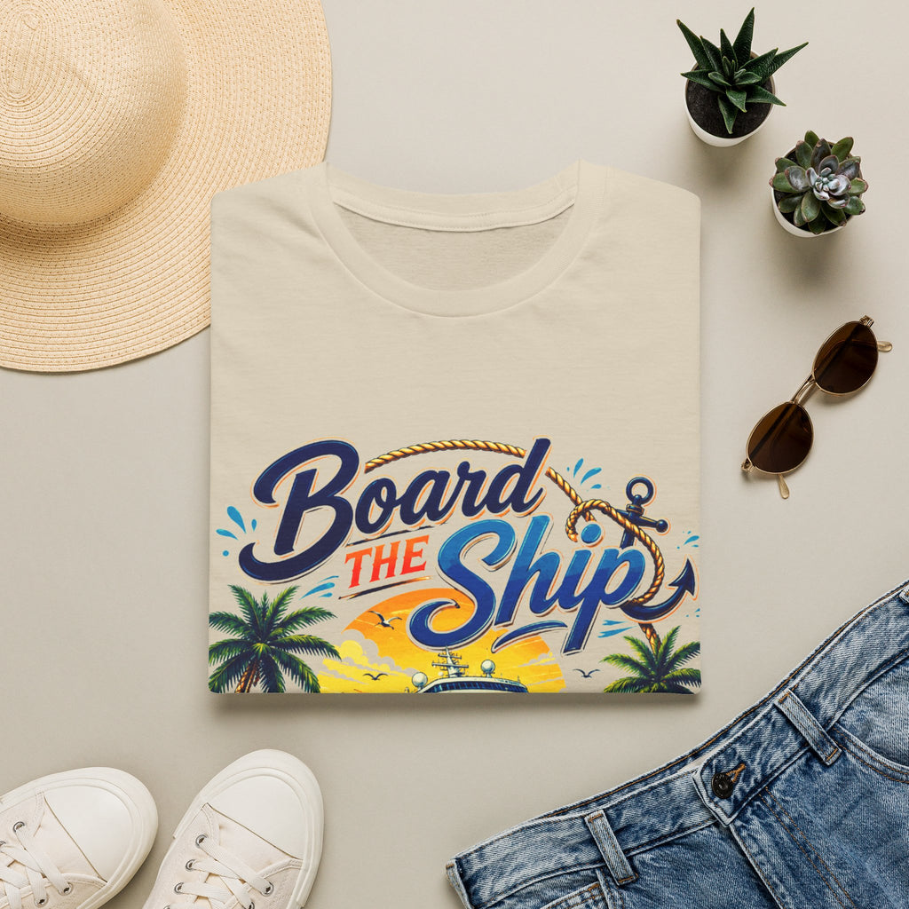 Cruise Vacation T-Shirt — "Board the Ship" Tropical Grad Trip Tee