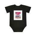 Baby Bodysuit – “Mom Life Powered by Love & Coffee” Cute Infant One-Piece