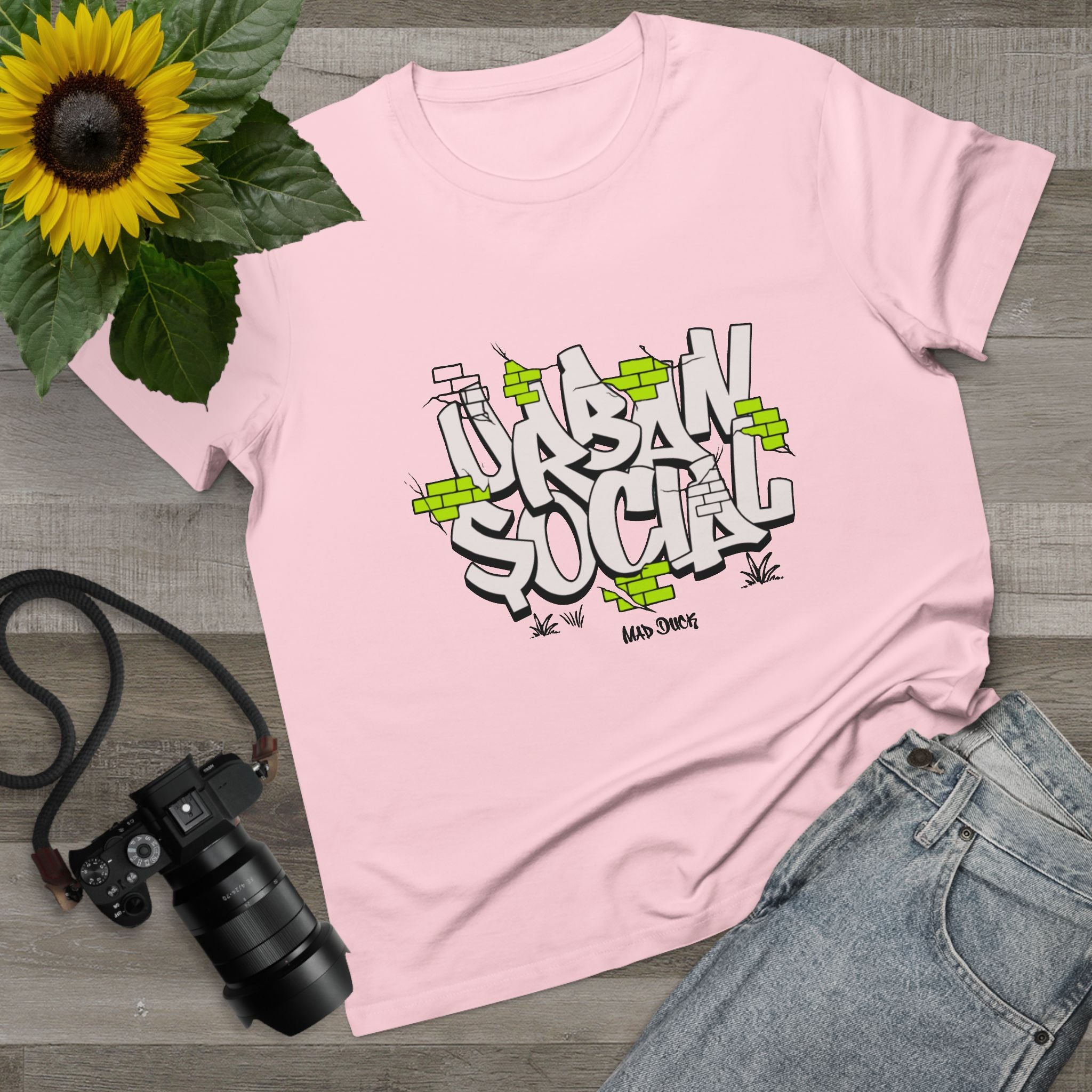 Urban Social Women’s Streetwear Tee | Graffiti Design