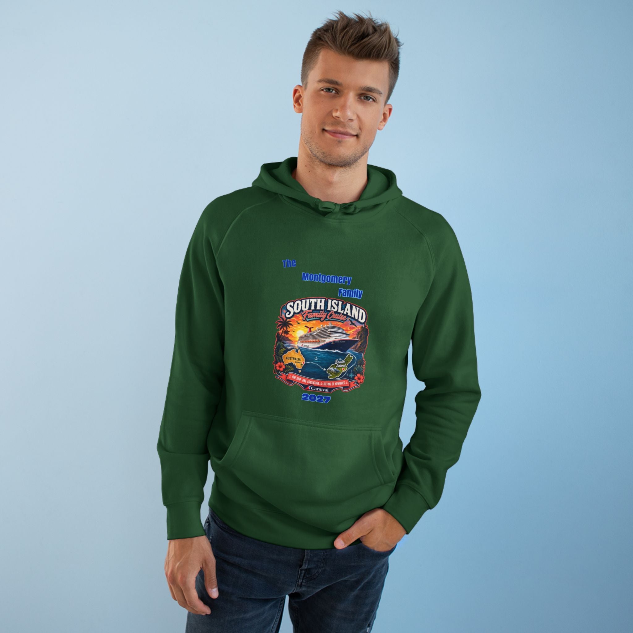South Island 2027 Hoodie – Retro Sunset Road Trip Pullover