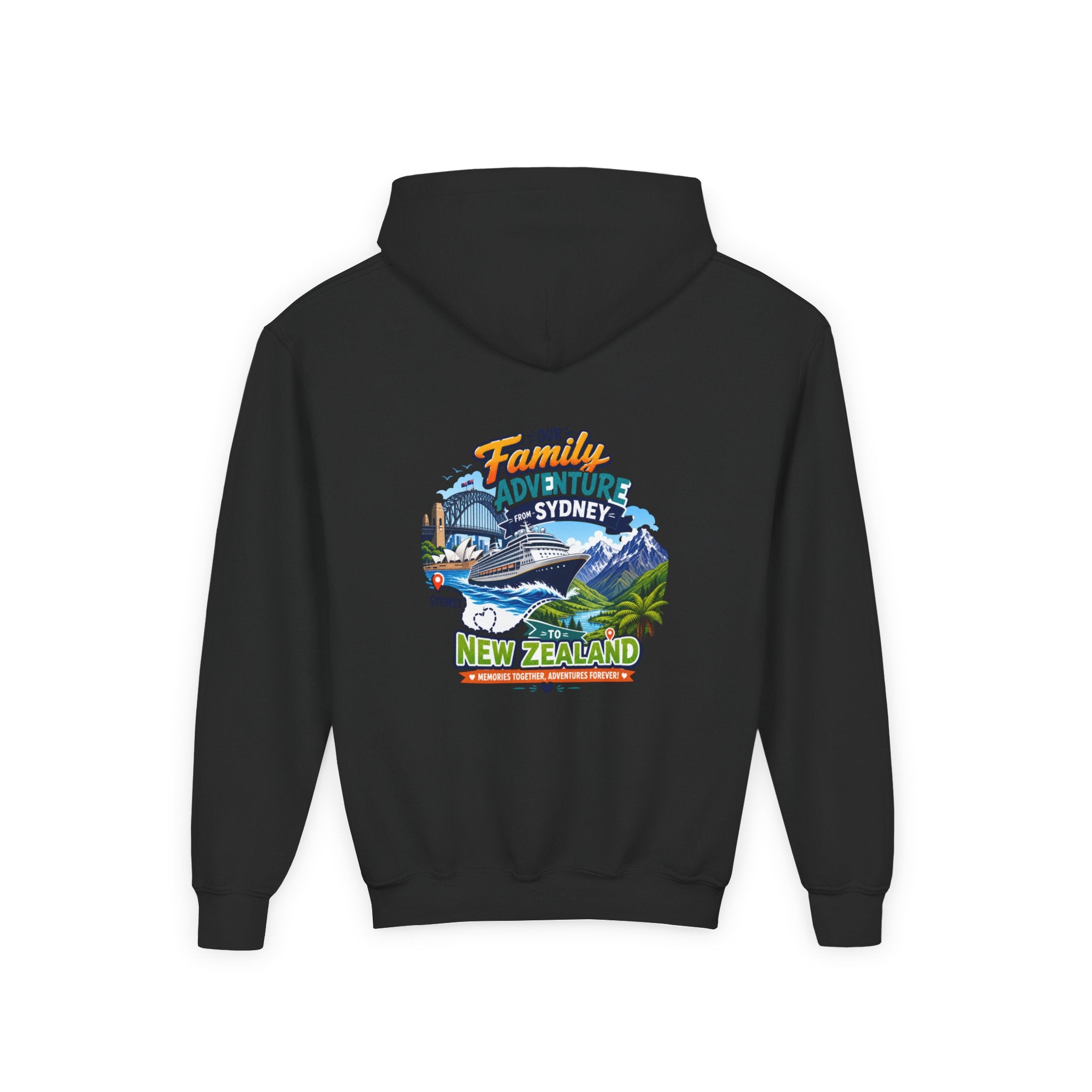 Youth Hoodie — Family Adventure Cruise to Sydney & New Zealand Graphic