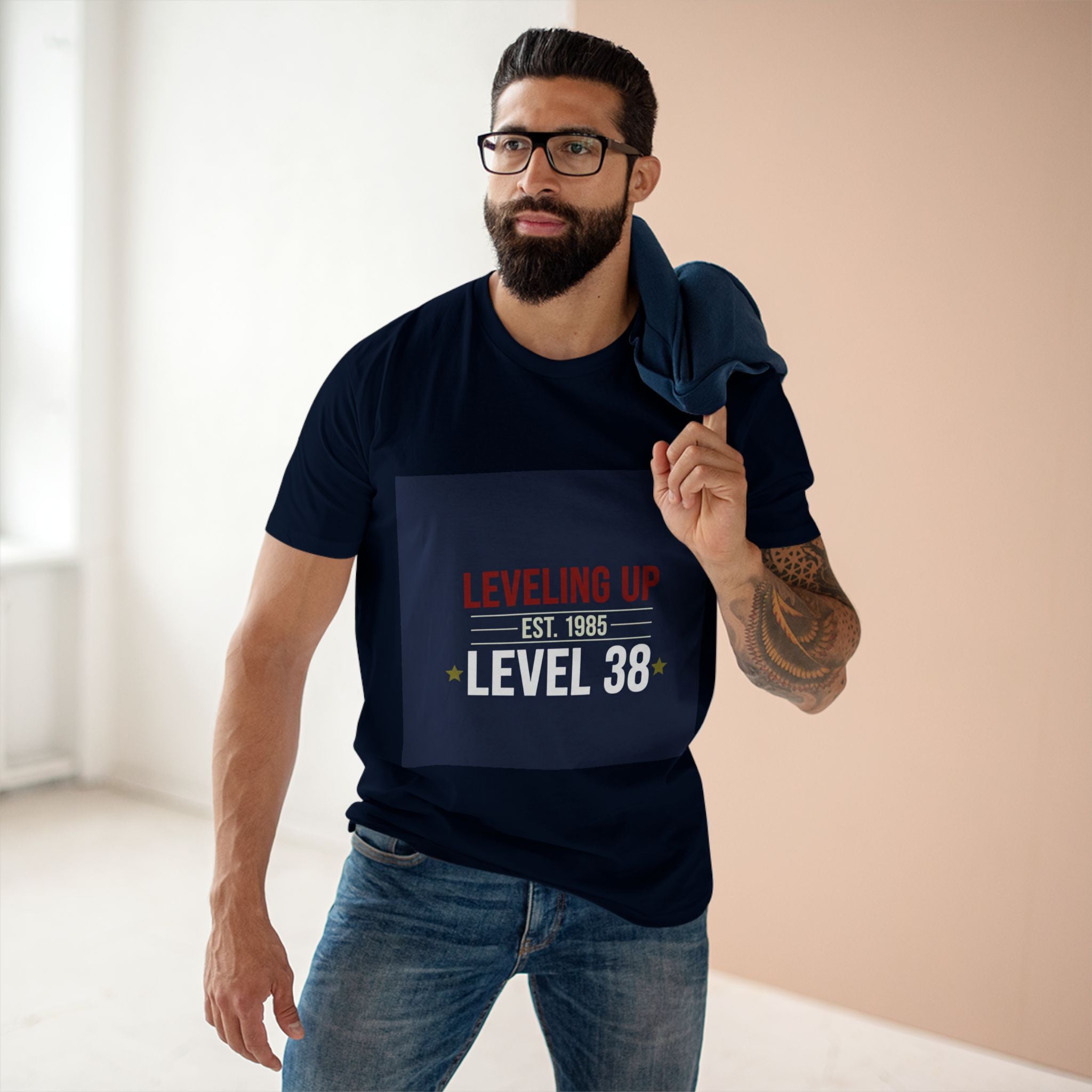 Men's Birthday Tee - Leveling Up Est. xxxx