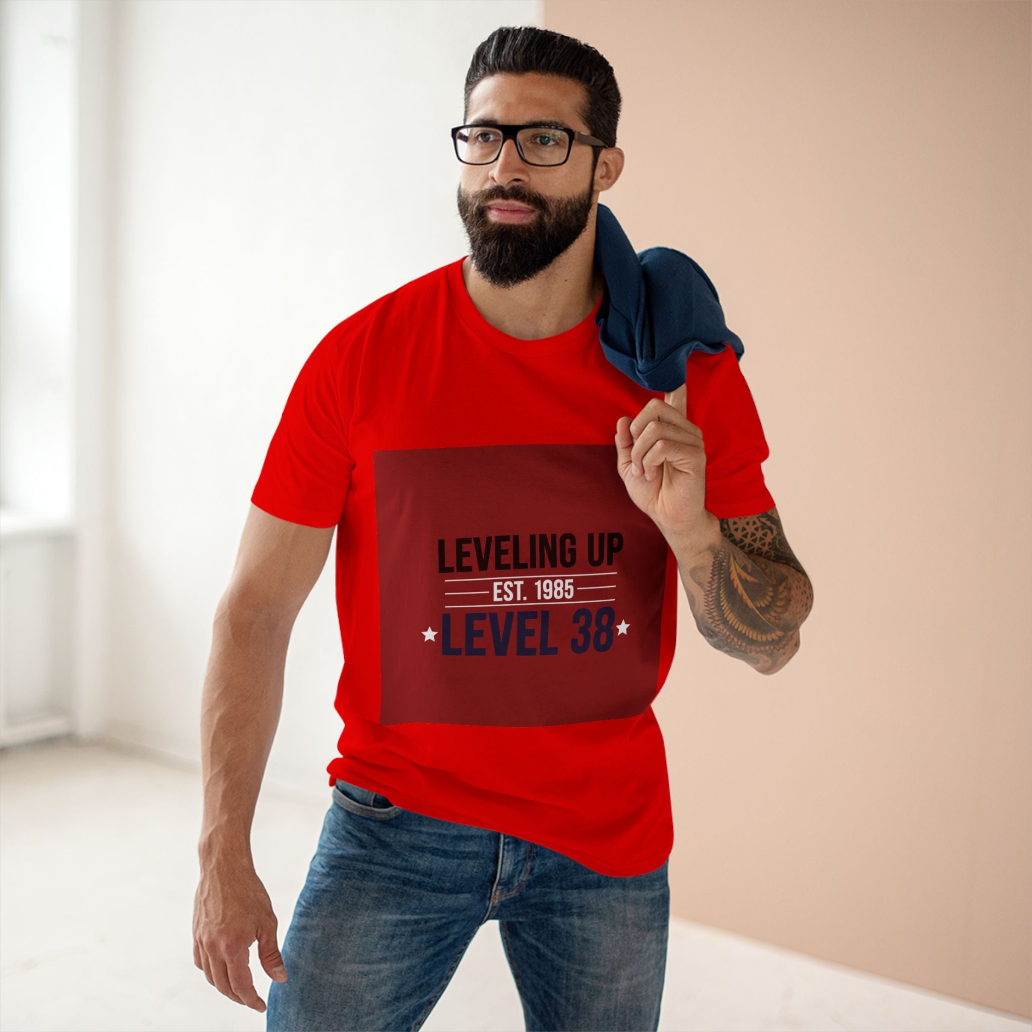 Men's Birthday Tee - Leveling Up Est. xxxx