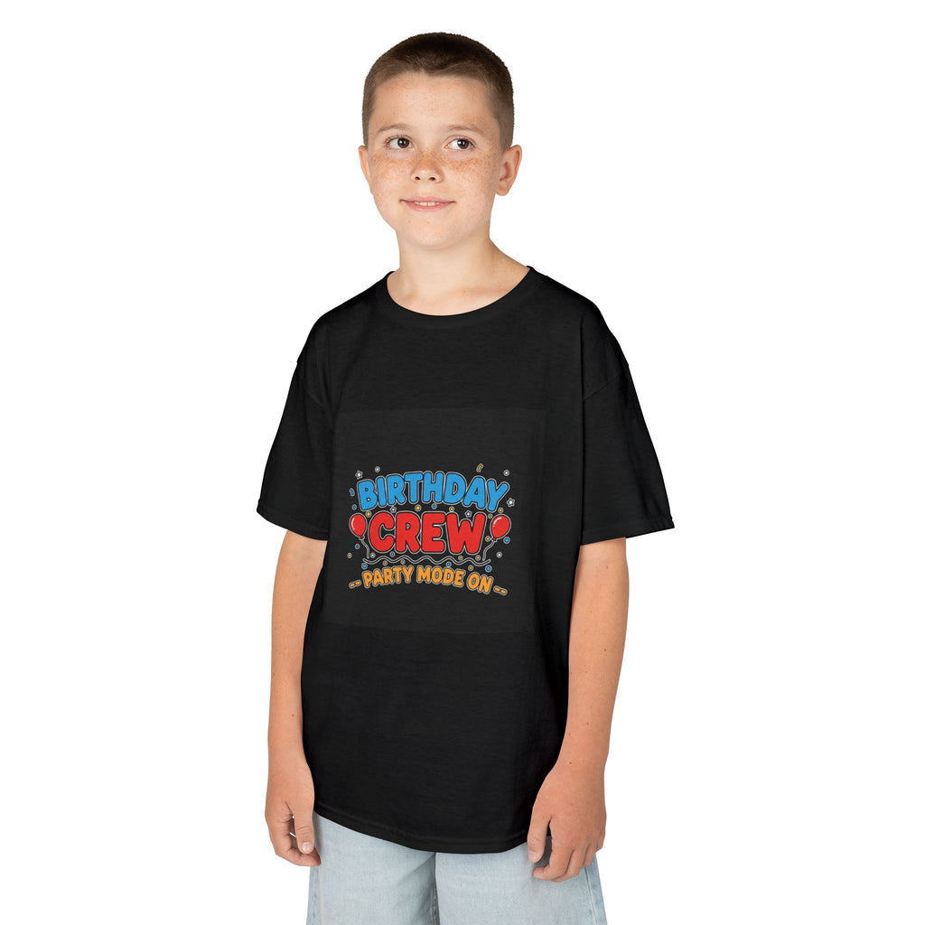 Birthday Crew Kids Tee — "Birthday Crew" Graphic Shirt for Kids