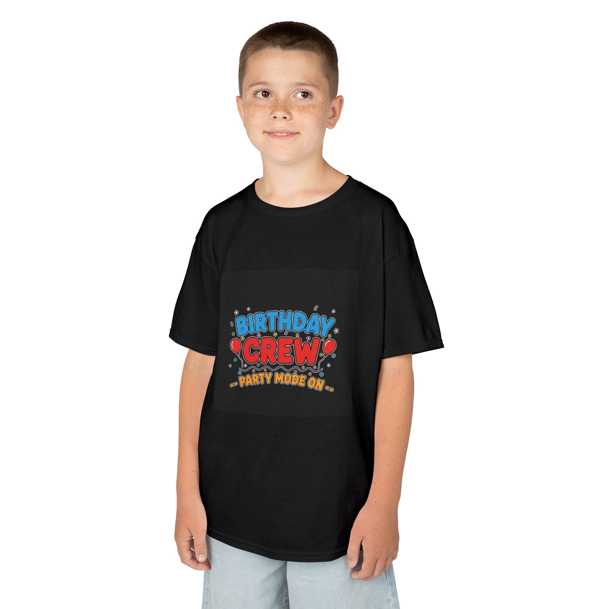 Birthday Crew Kids Tee — "Birthday Crew" Graphic Shirt for Kids