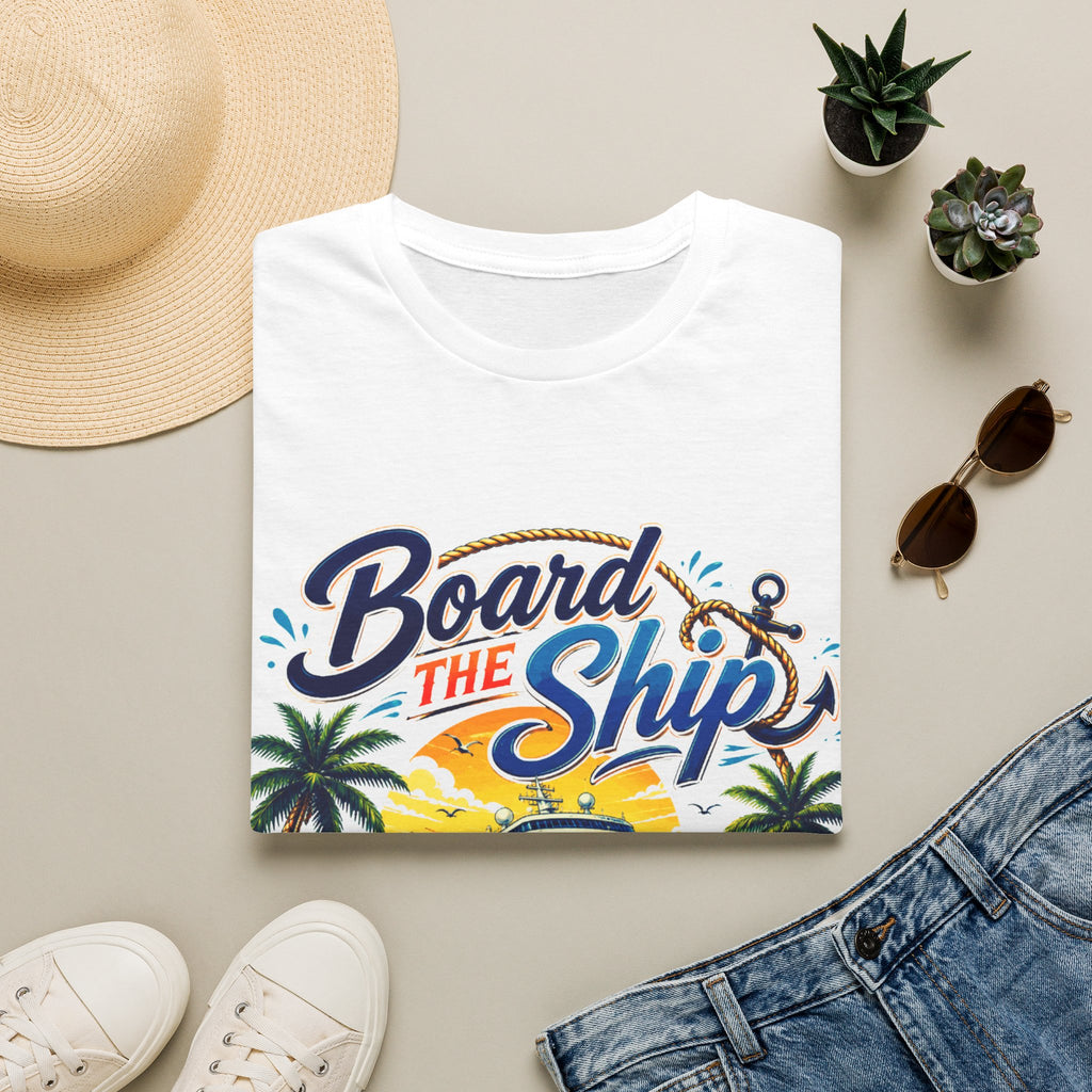 Cruise Vacation T-Shirt — "Board the Ship" Tropical Grad Trip Tee