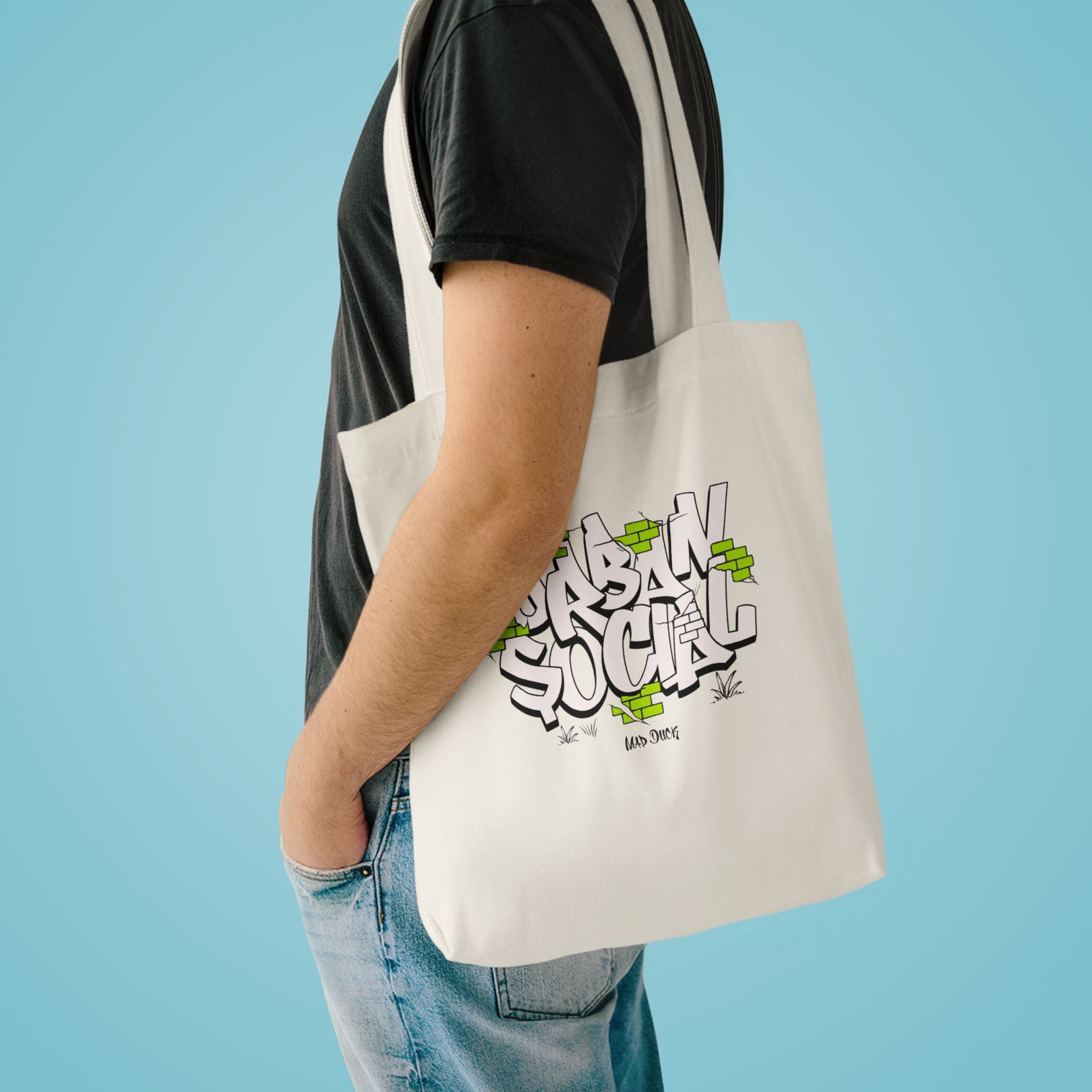 Urban Social Cotton Tote Bag | Graffiti Streetwear