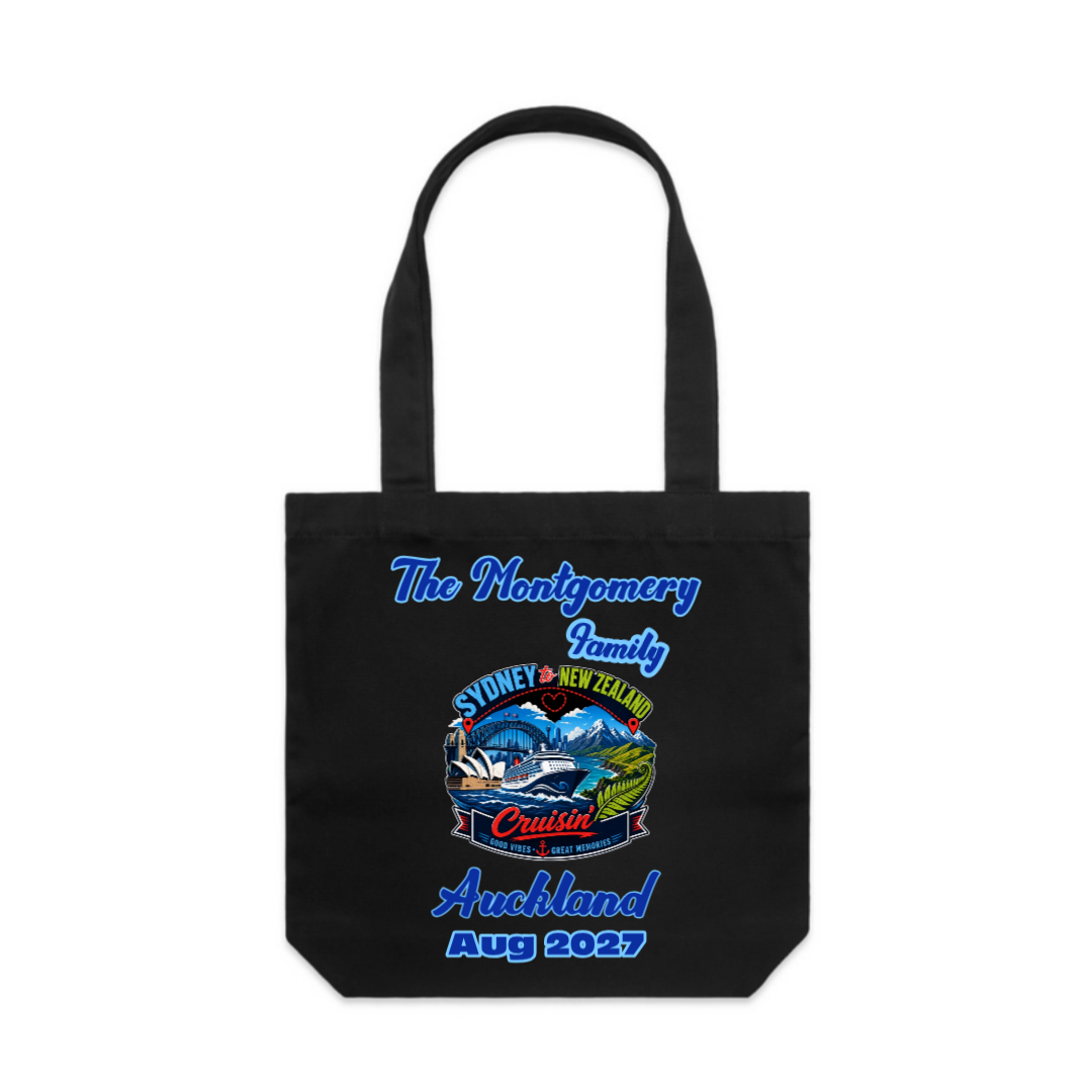 Personalised Sydney to New Zealand Family Cruise Carrie Bag