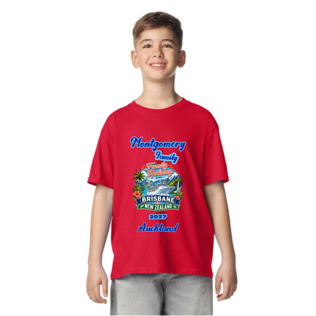 Gildan Softstyle Kids Tee – Personalised Brisbane to New Zealand Cruise Shirt