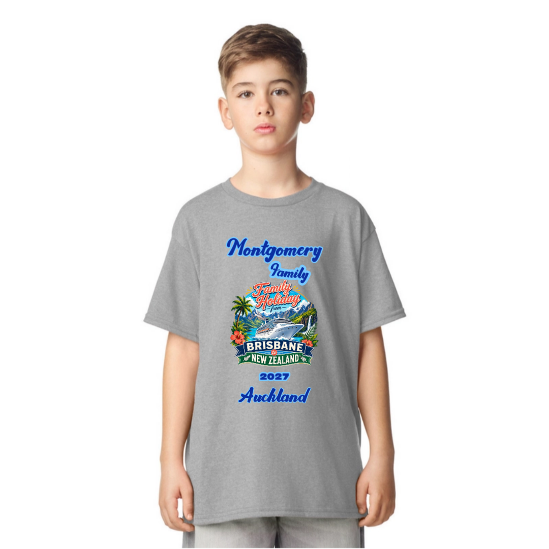 Gildan Softstyle Kids Tee – Personalised Brisbane to New Zealand Cruise Shirt