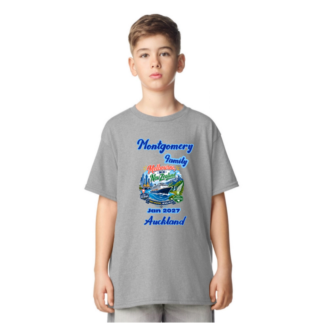 Personalised Kids’ Melbourne to New Zealand Cruise T-Shirt | MadDuck